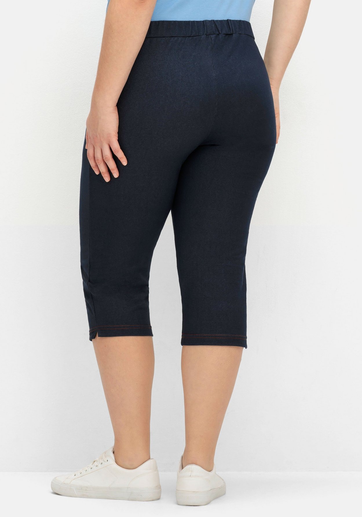Sheego Caprihose »Extraschmale Caprihose extra schmal in Denim-Optik«
