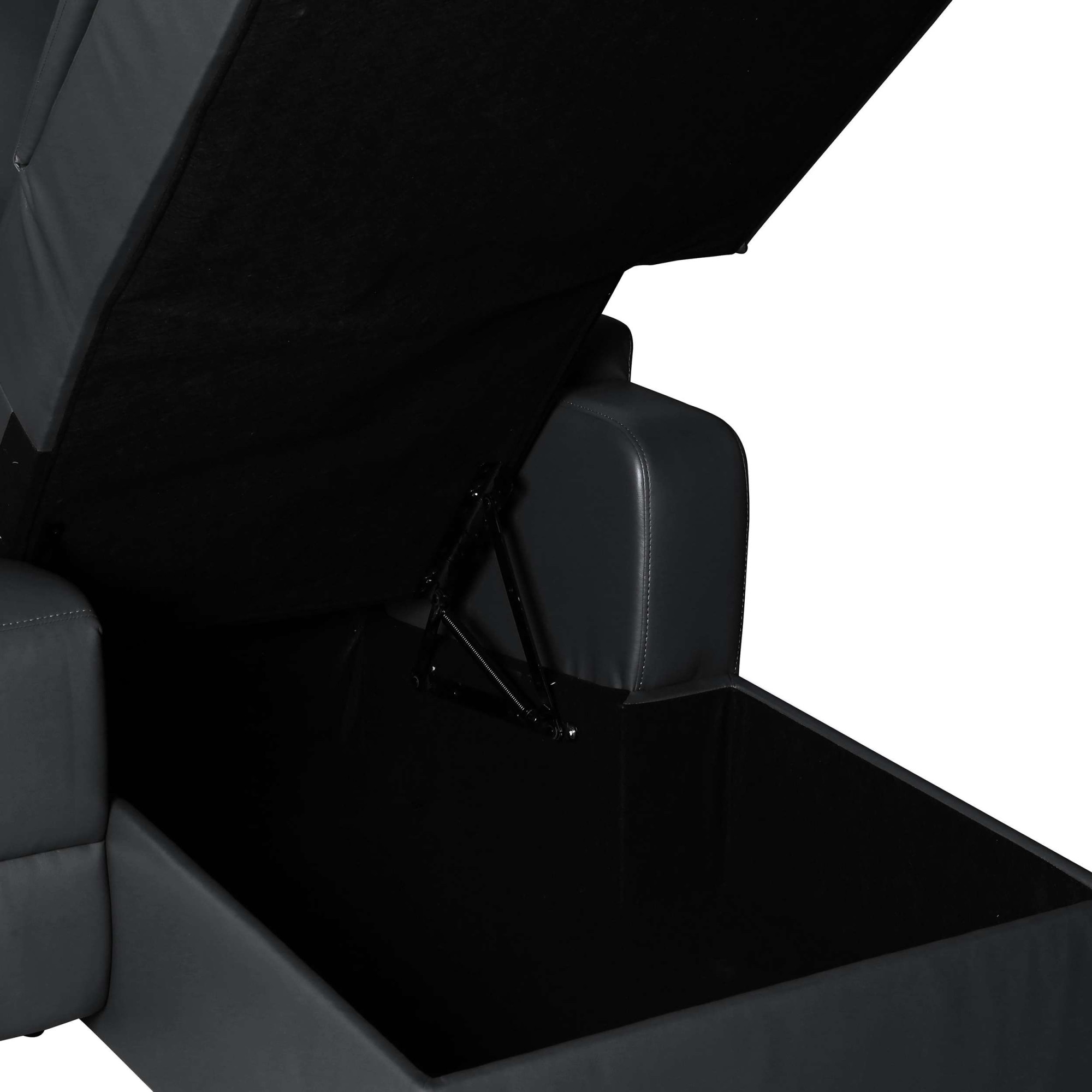 OTTO home Ecksofa »NAPORI Kunstleder, L-Form, 210cm, man./elektr. Relaxfunktion« USB-A bei elektr. Variante, Staukasten, Seitentaschen u. Federkern