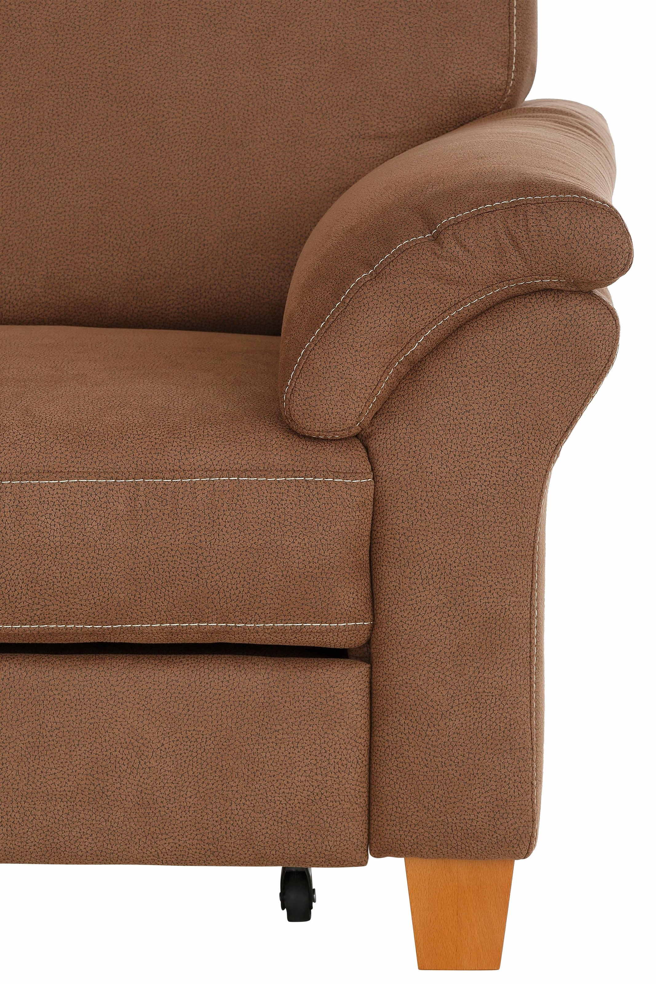Home affaire Ecksofa »Borkum L-Form«, mit Federkern, wahlweise mit Bettfunktion