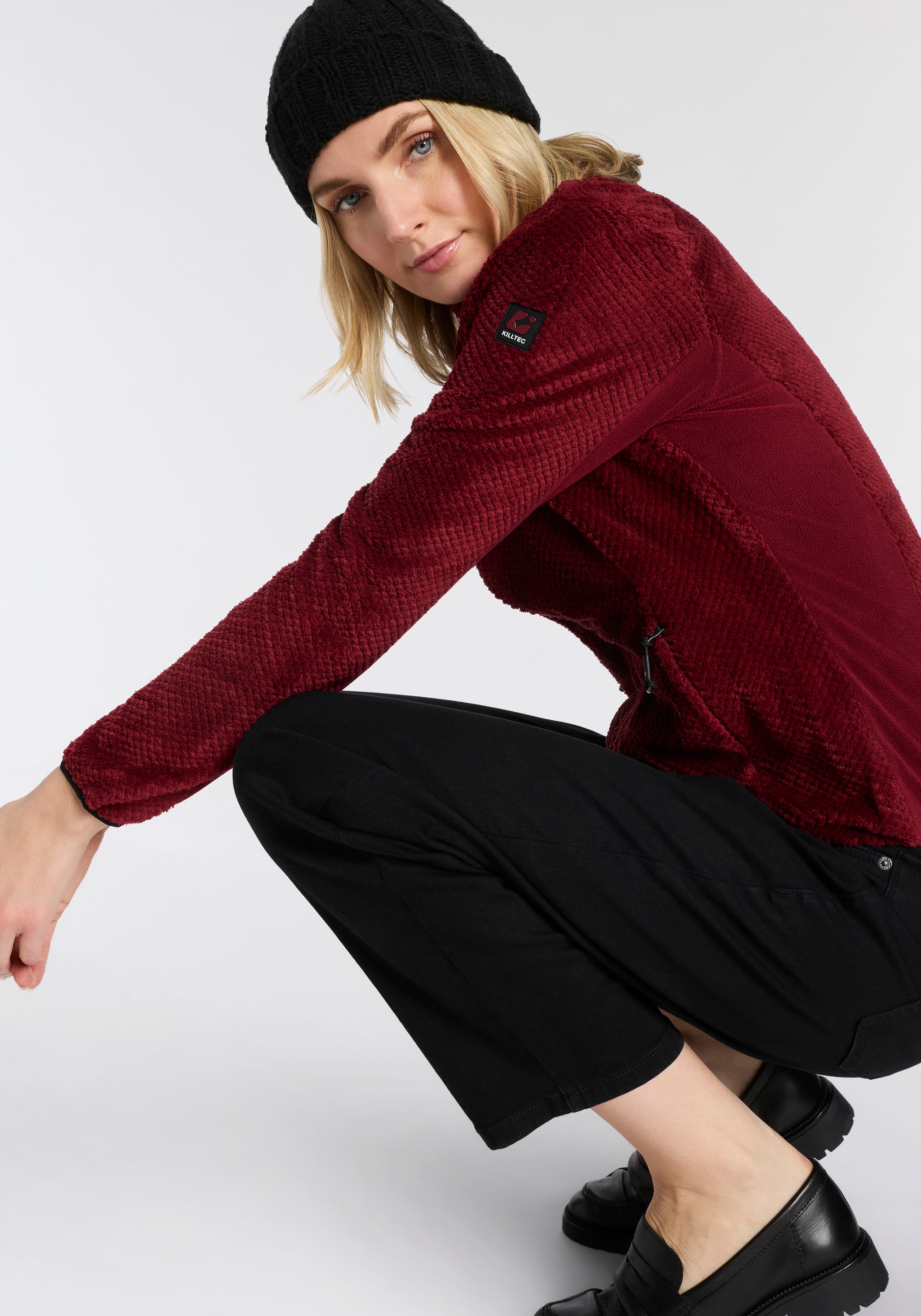 Killtec Fleecejacke »KOW 6 WMN KNTFLC JCKT« 1 Stk. tlg. wärmend & windabweisend, Übergangsjacke