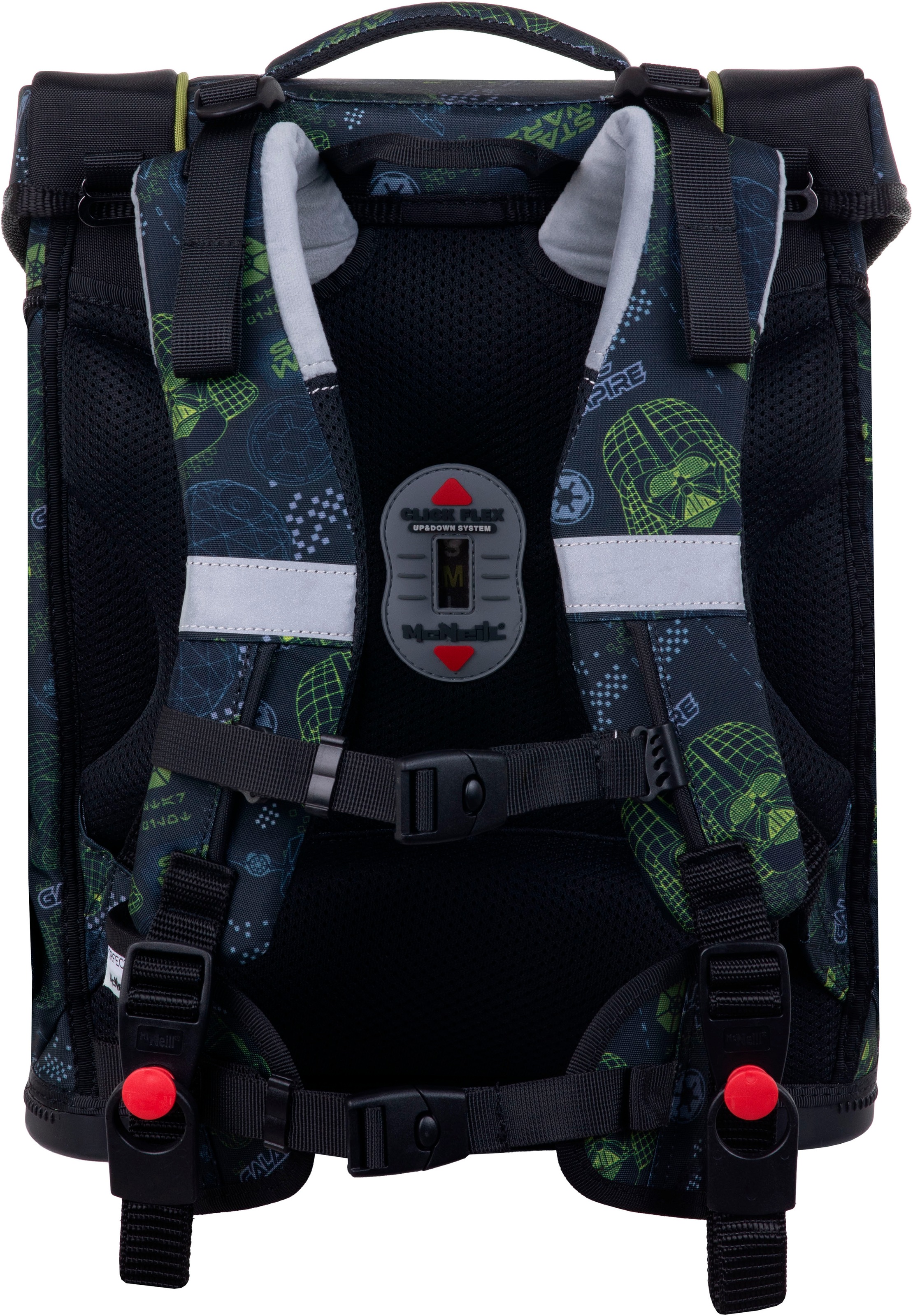 McNeill Schulranzen »Perfecto, Star Wars II« reflektierende Streifen auf den Schultergurten;retroreflektierende Flächen inkl. Federmäppchen, Turnbeutel, Schlamperrolle & Motivmagnet