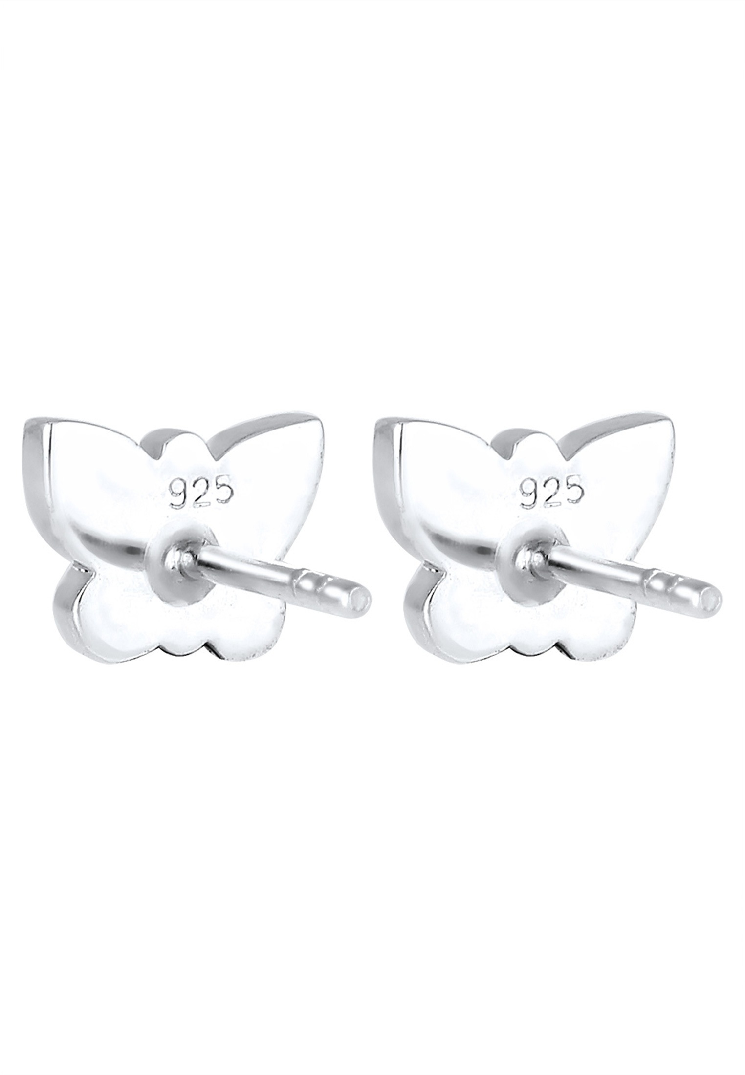 Elli Paar Ohrstecker »Ohrringe Kinder Schmetterling Pastel Emaille 925 Silber«