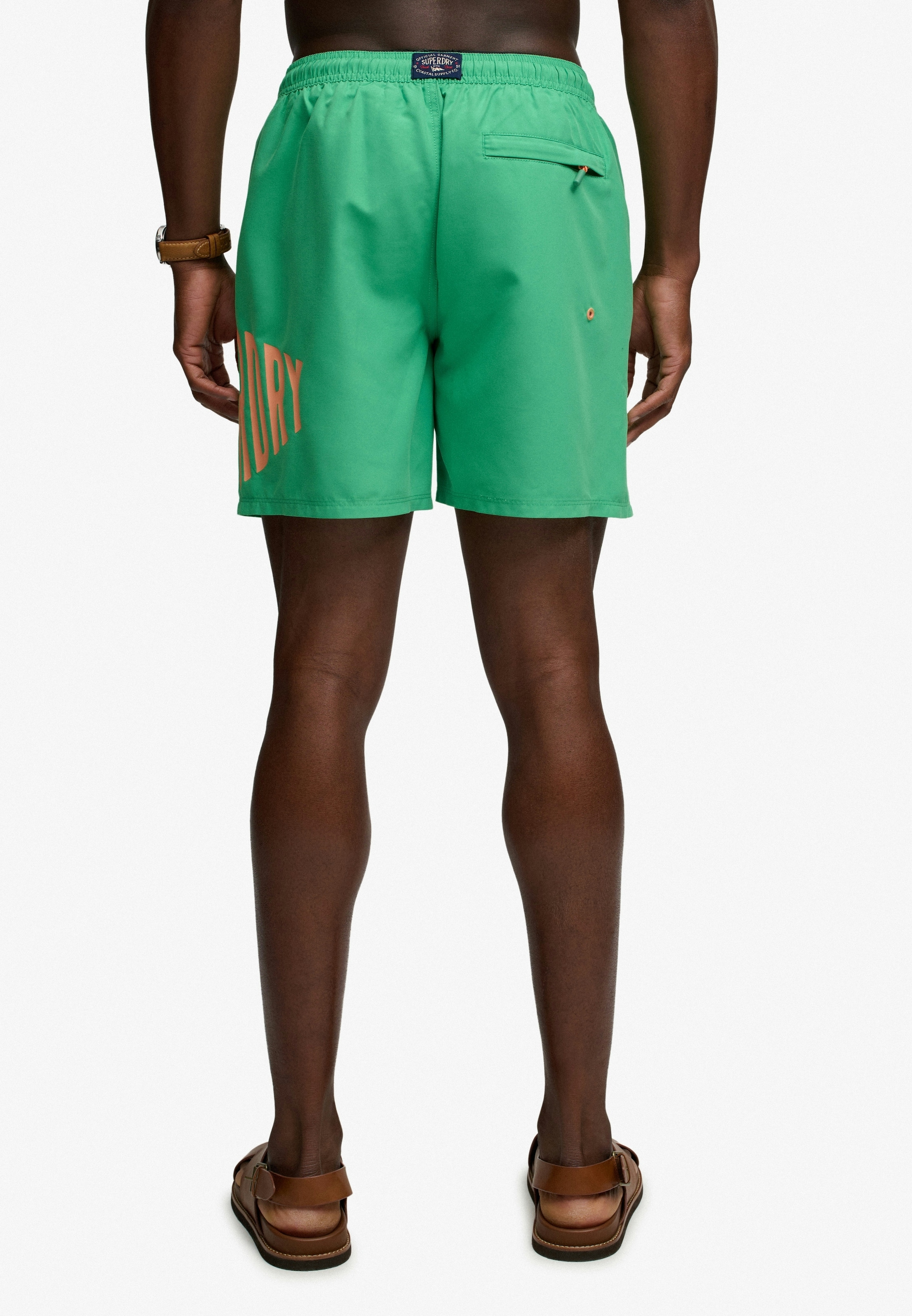 Superdry Badeshorts »PRINTED LOGO 16 SWIM SHORT« modische Passform, unifarbenes Design, aus Polyester, pflegeleicht