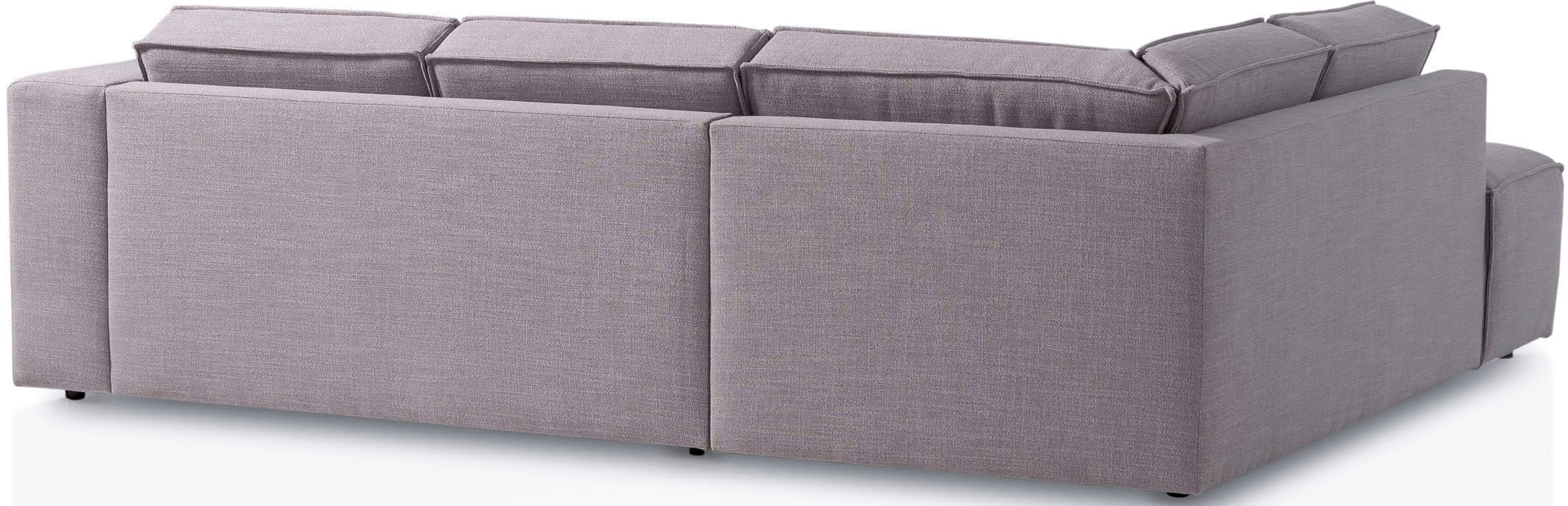 TRENDMANUFAKTUR Ecksofa »Dice, aktuelles Design, L-Form, mit komfortabler«, Sitztiefenverstellung und Kaltschaumpolsterung toller Sitzkomfort