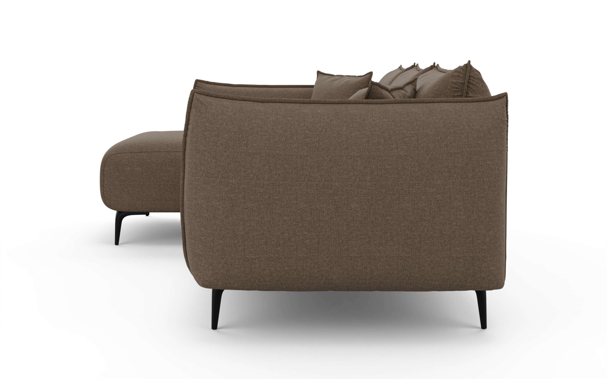 LeGer Home by Lena Gercke Ecksofa »Adelita mit Ottomane links oder rechts bestellbar, B/H/T 270/97/168«, L-Form mit Wellenunterfederung, enthält 2 Zierkissen