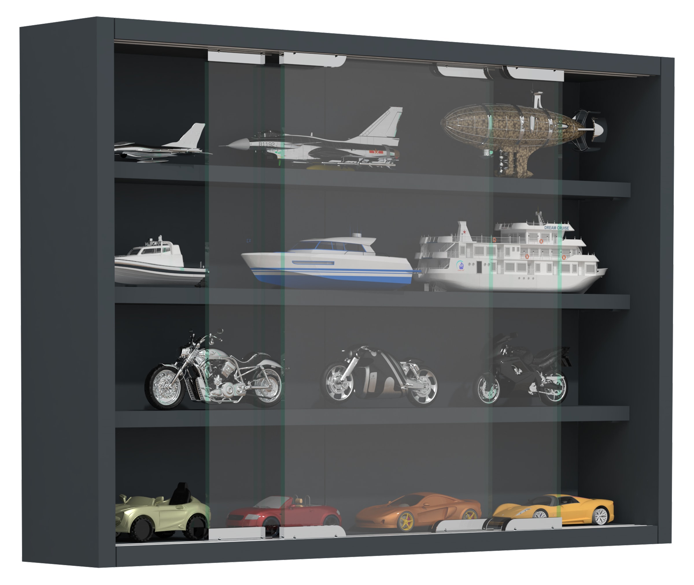 VCM Wandregal »Hängevitrine Wandvitrine Sammel Deko Agisa M« 1 Stk. tlg.