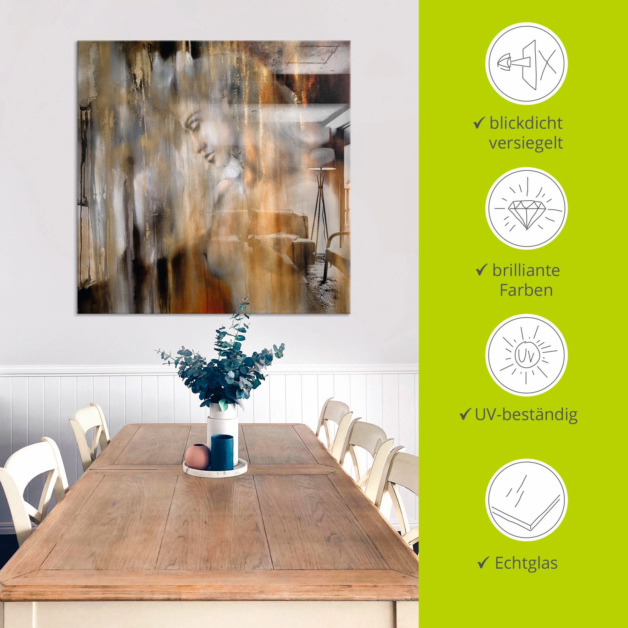 Artland Glasbild »Vera« Frau 1 Stk. tlg. in verschiedenen Größen