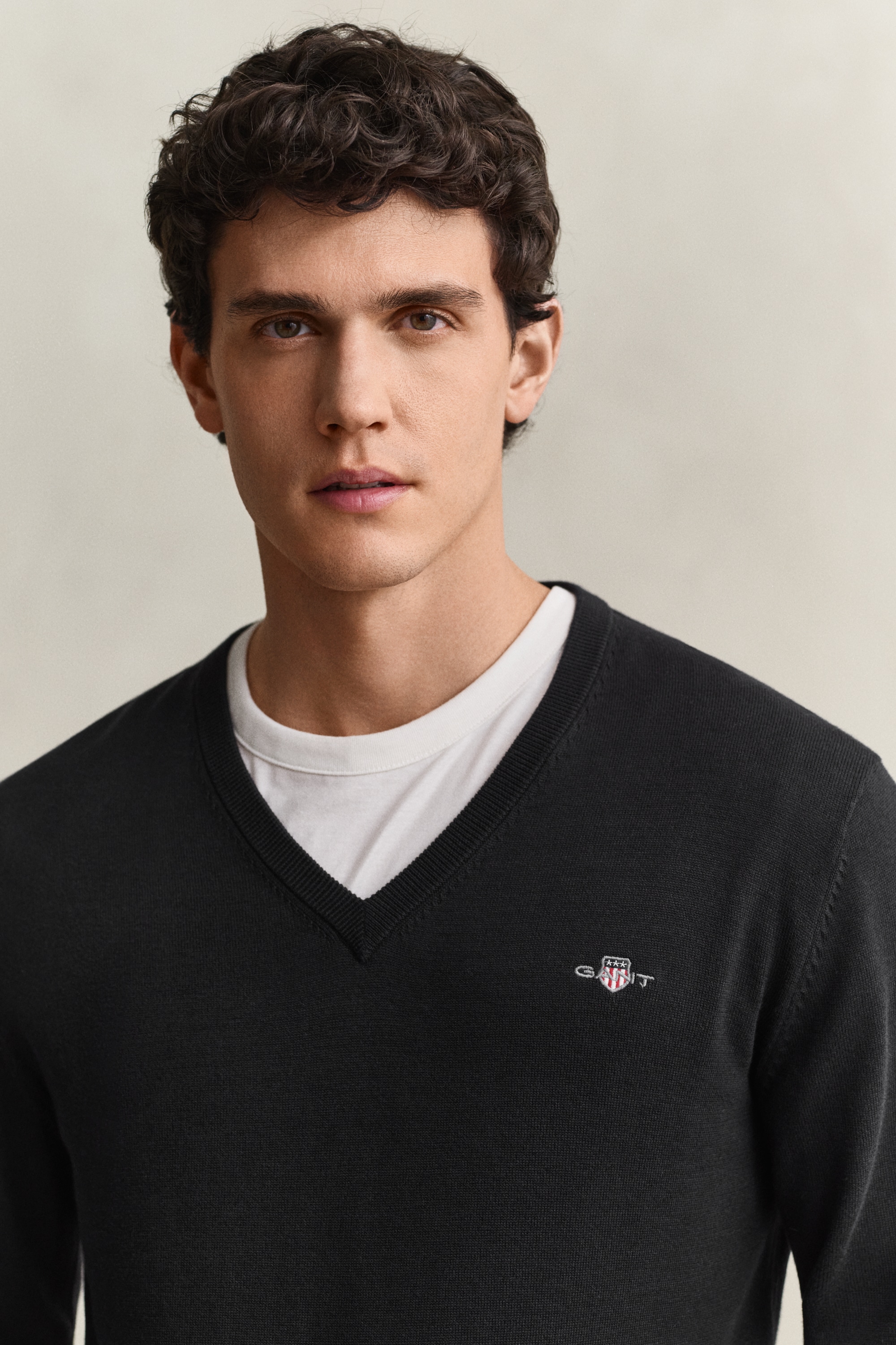 Gant V-Ausschnitt-Pullover »CLASSIC COTTON V-NECK« Regular fit mit V-Ausschnitt