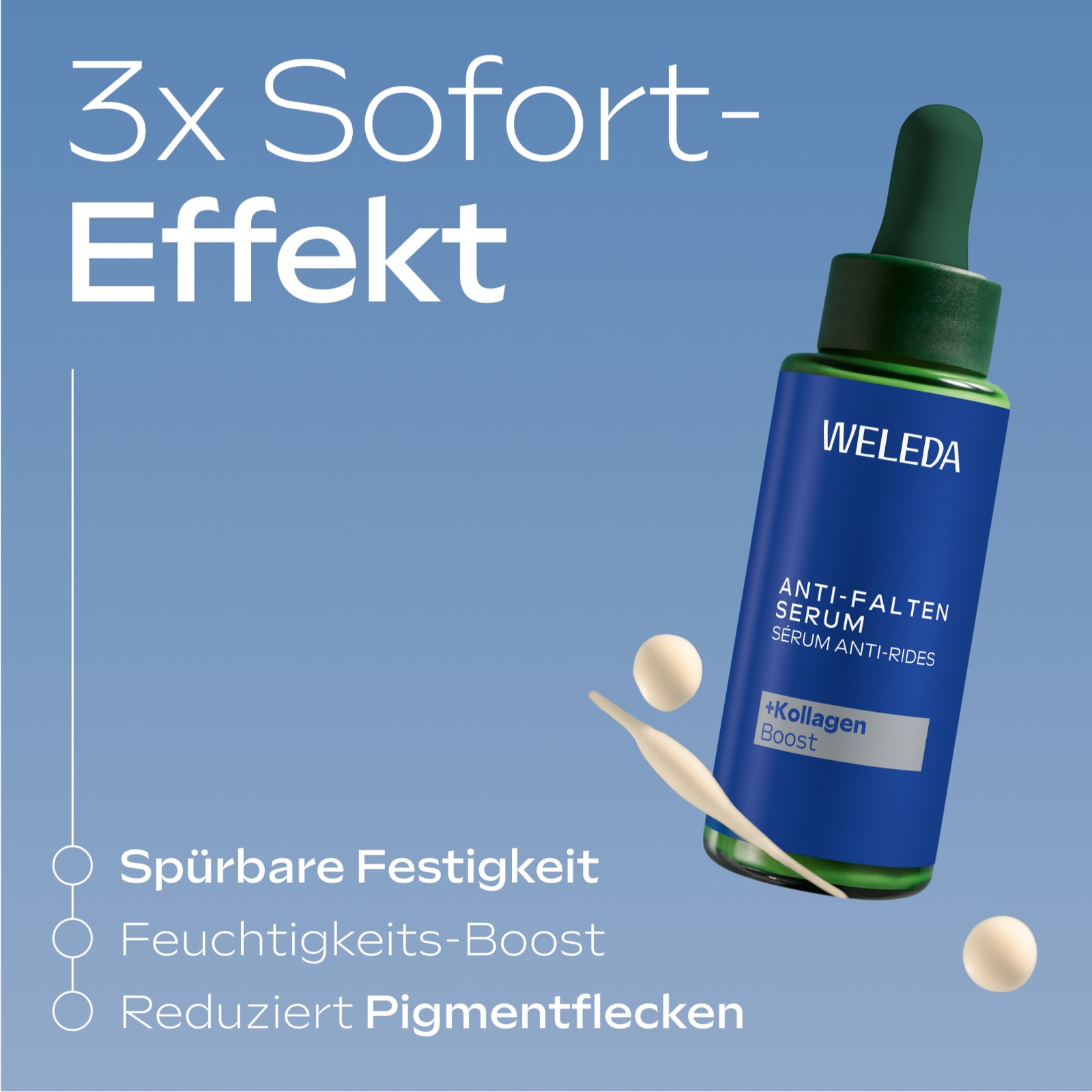 WELEDA Anti-Falten-Serum »Anti-Falten Serum Blauer Enzian & Edelweiss« reduziert tiefe Falten und strafft die Haut sichtbar nach nur 2 Wochen