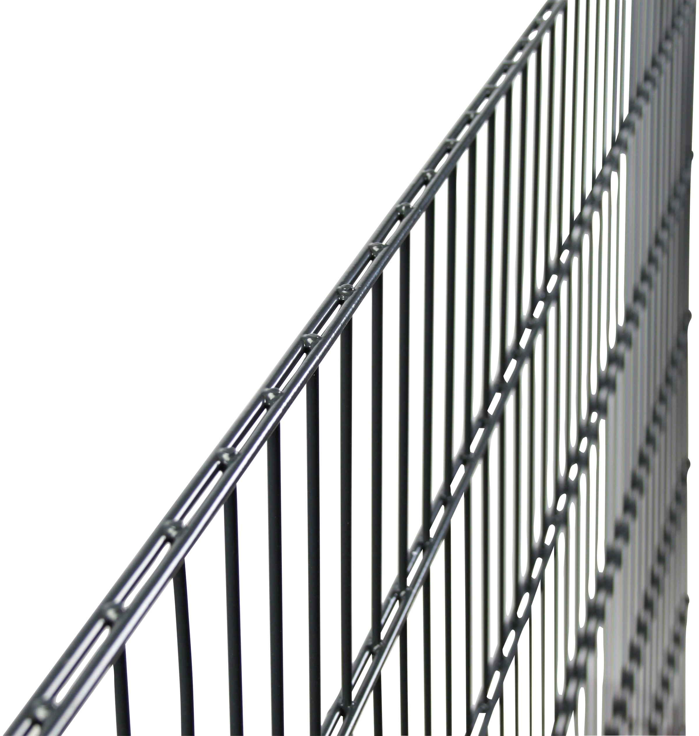 Alberts Doppelstabmattenzaun »Grundset«, Höhe: 80-160 cm, Gesamtlänge: 4-30 m, zum Einbetonieren