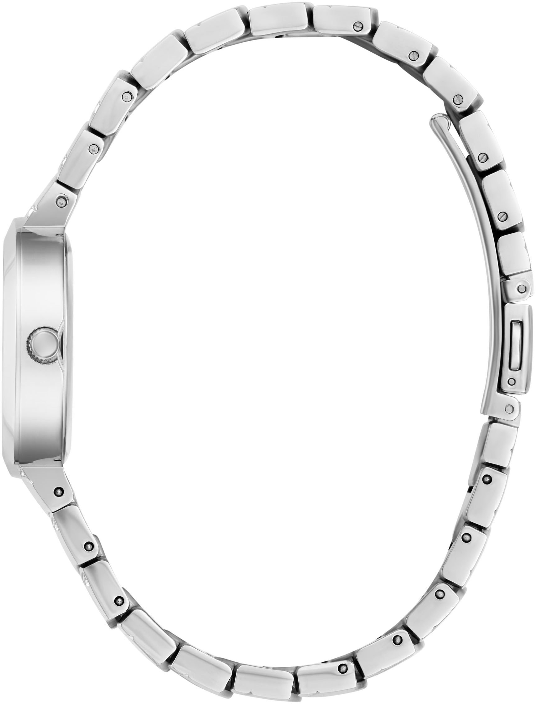 Guess Quarzuhr »LAGUNA« Armbanduhr, Damenuhr, Edelstahlarmband