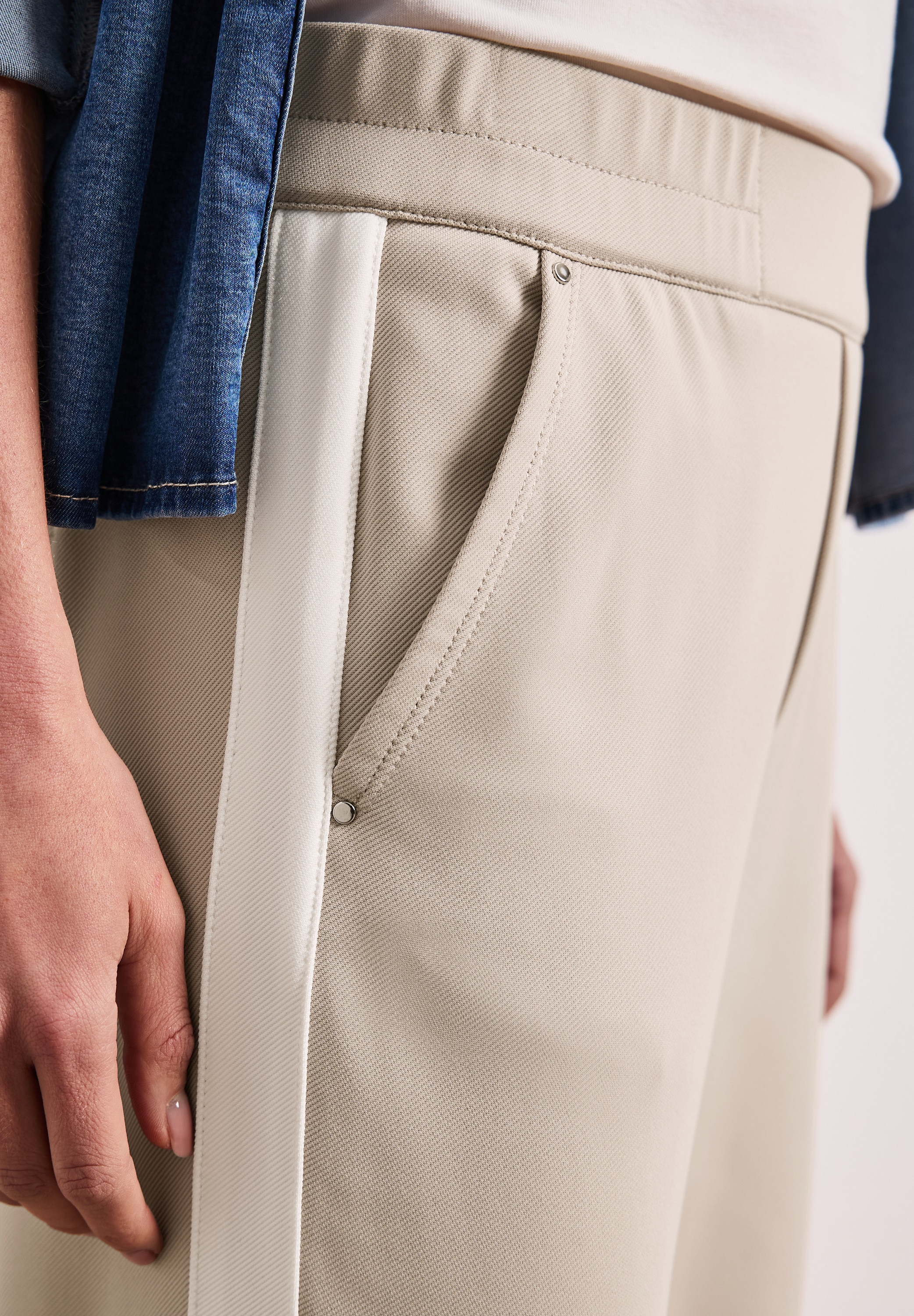 STREET ONE Stoffhose  mit Gallonstreifen