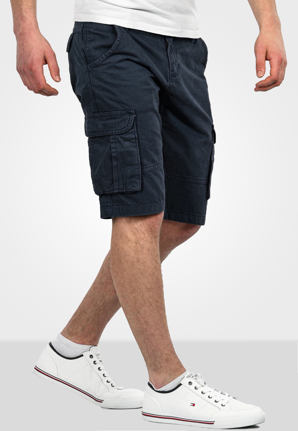 Alessandro Salvarini Cargoshorts »A. Salvarini Herren Designer Cargo Shorts Cargoshorts kurze Hose Gürtel AS037«