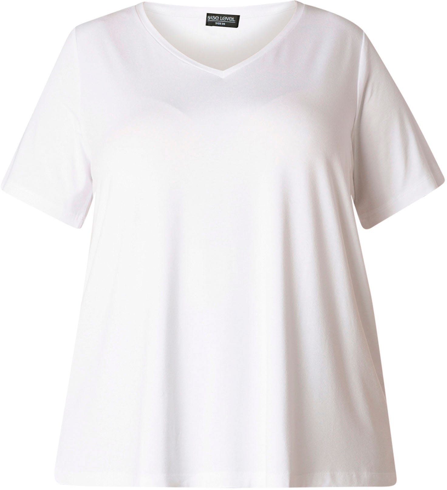 Base Level Curvy T-Shirt Weich formstabile fließende, bei Qualität »Alba«, ♕