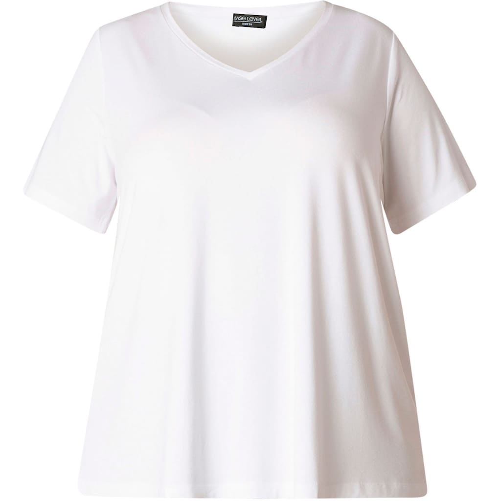 Base Level Curvy T-Shirt »Alba«, Weich fließende, formstabile Qualität