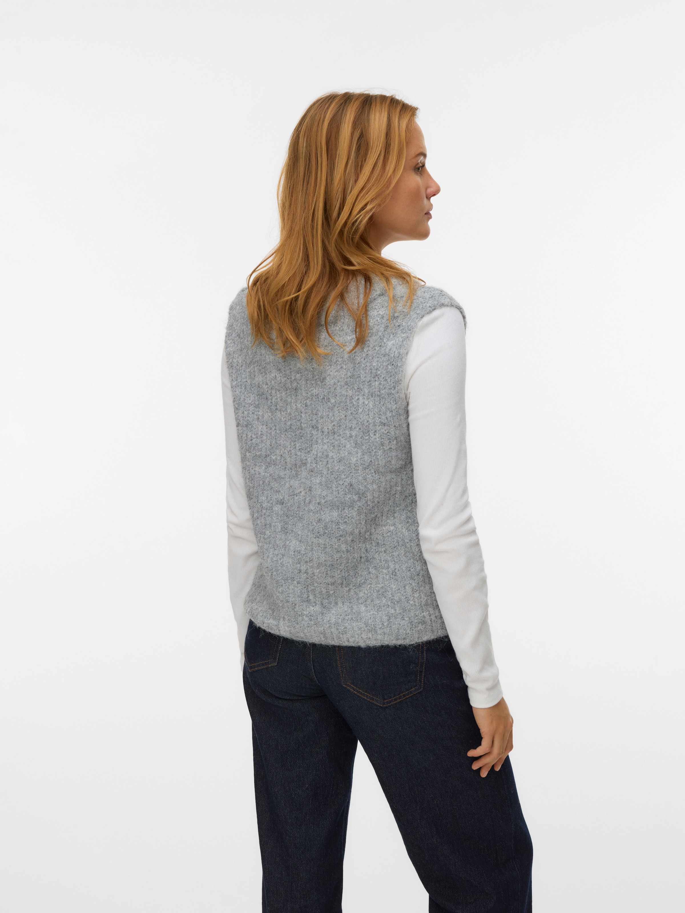 Vero Moda Pullunder »VMNOVAH RIB SL V-NECK VEST NOOS«