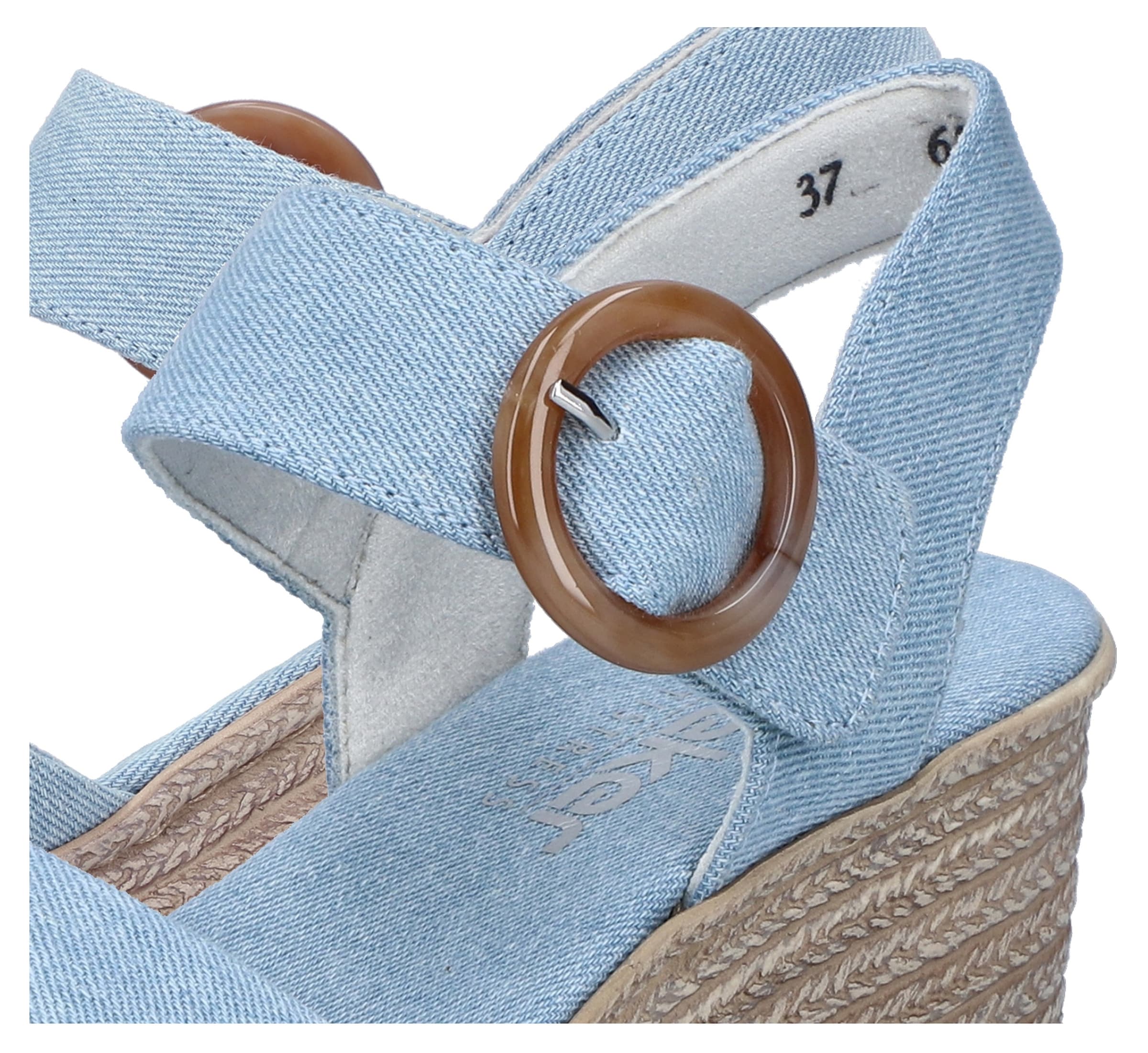 Rieker Keilsandalette  Sommerschuh, Plateausandale, Urlaubschuh mit Klettverschluss