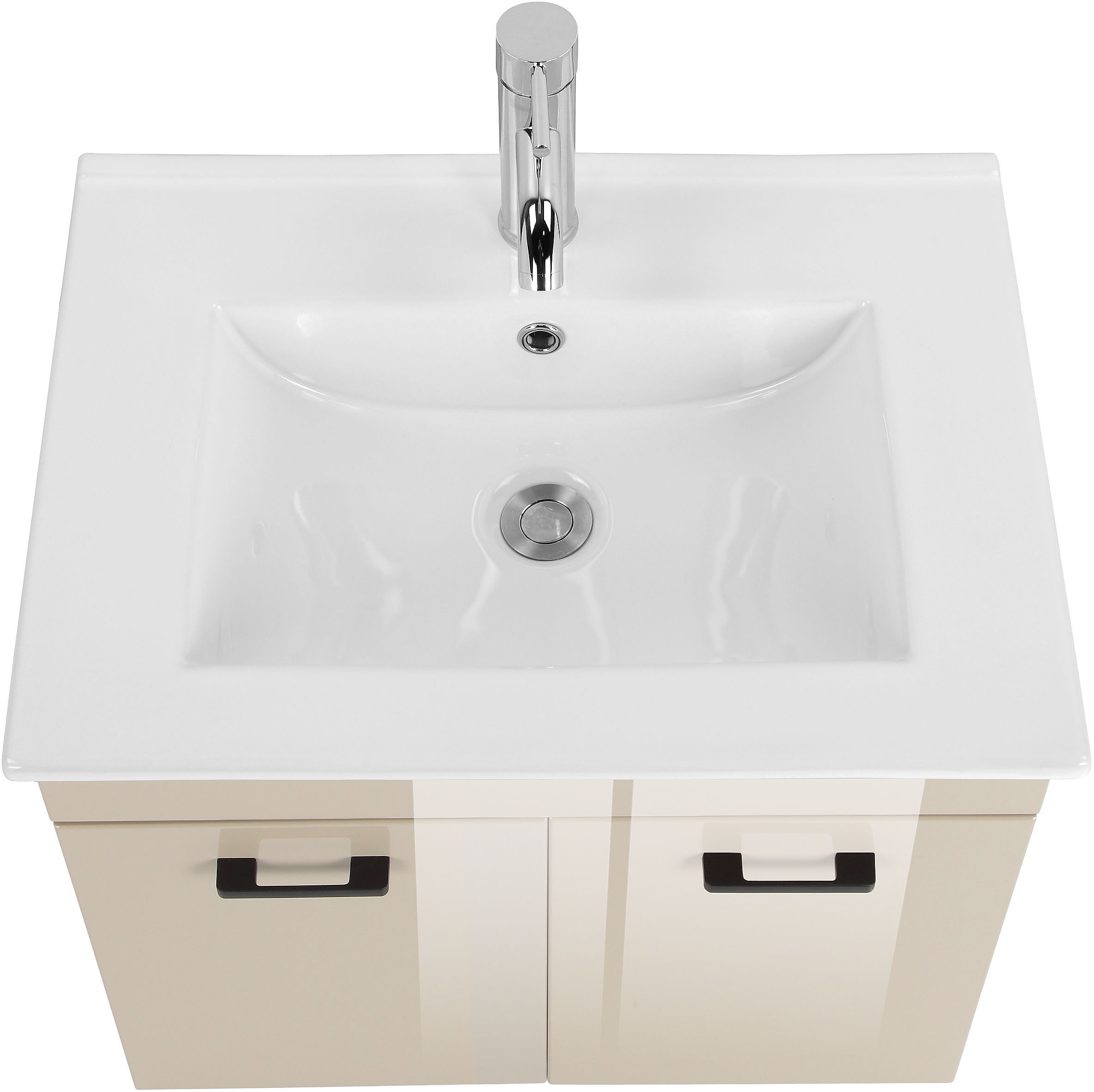 welltime Waschtisch »Florenz, Breite 60cm, 2 Tür, 2 Fächer, MDF-Front«, Waschplatz mit 2 Türen,in verschiedenen Farben erhältlich, Badmöbel