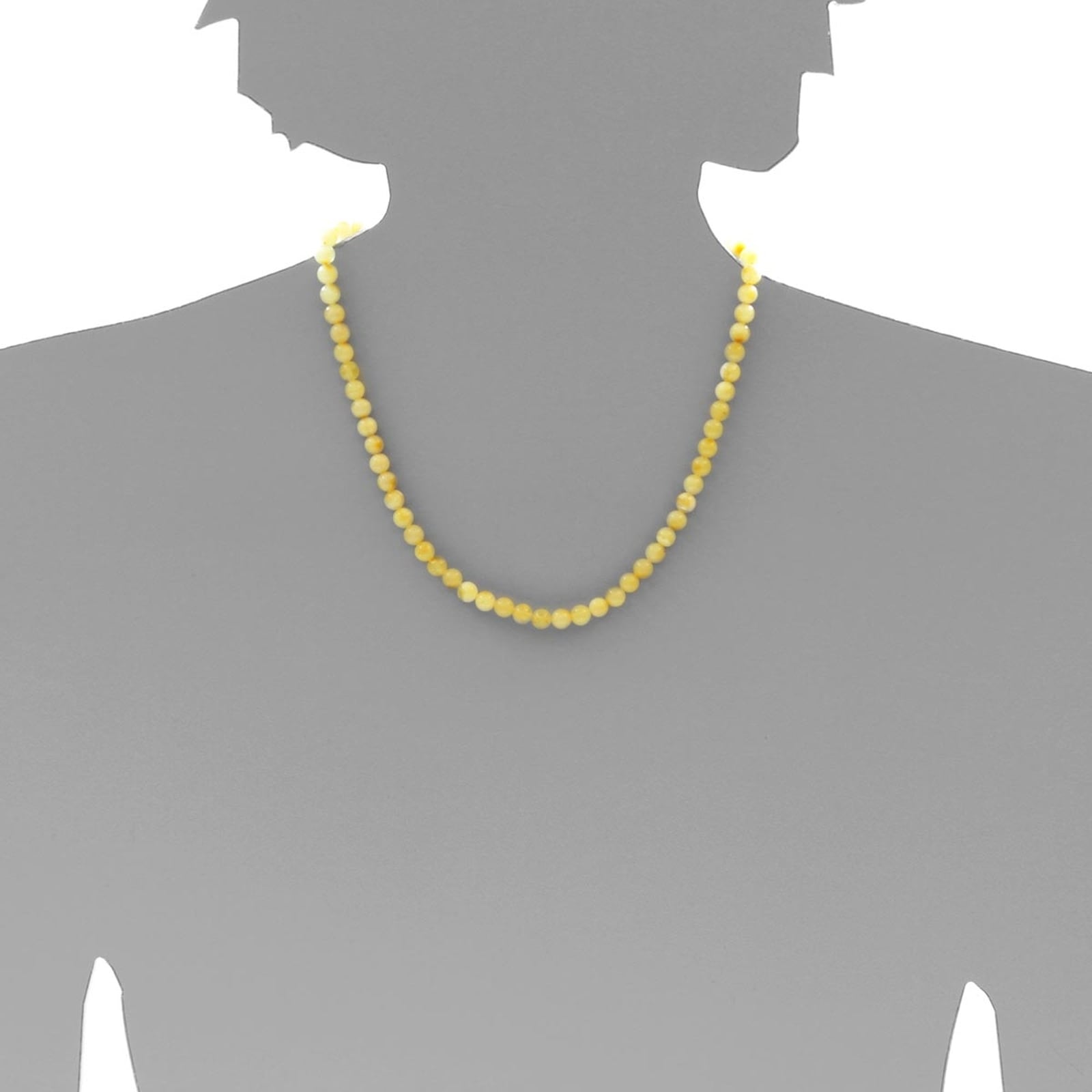 OSTSEE-SCHMUCK Kette ohne Anhänger »- Kugel 6 mm - Bernstein -,«