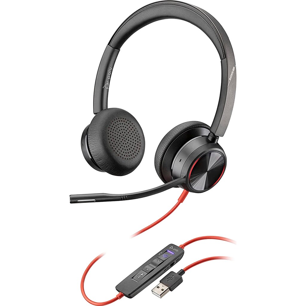Poly Headset »Blackwire 8225«, Active Noise Cancelling (ANC)-integrierte Steuerung für Anrufe und Musik