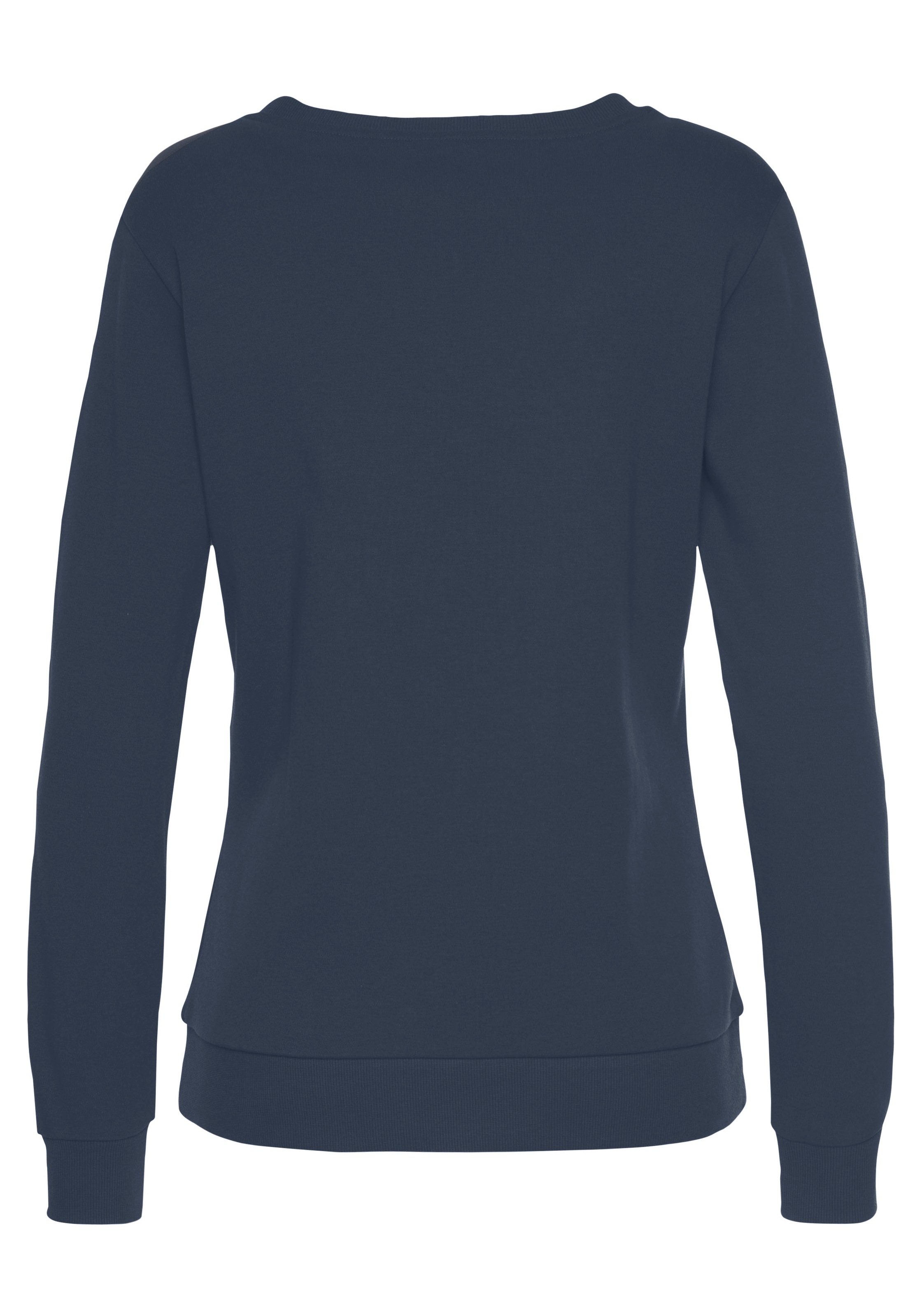 Bench. Loungewear Sweatshirt, mit glänzender Logostickerei, Loungewear, Loungeanzug