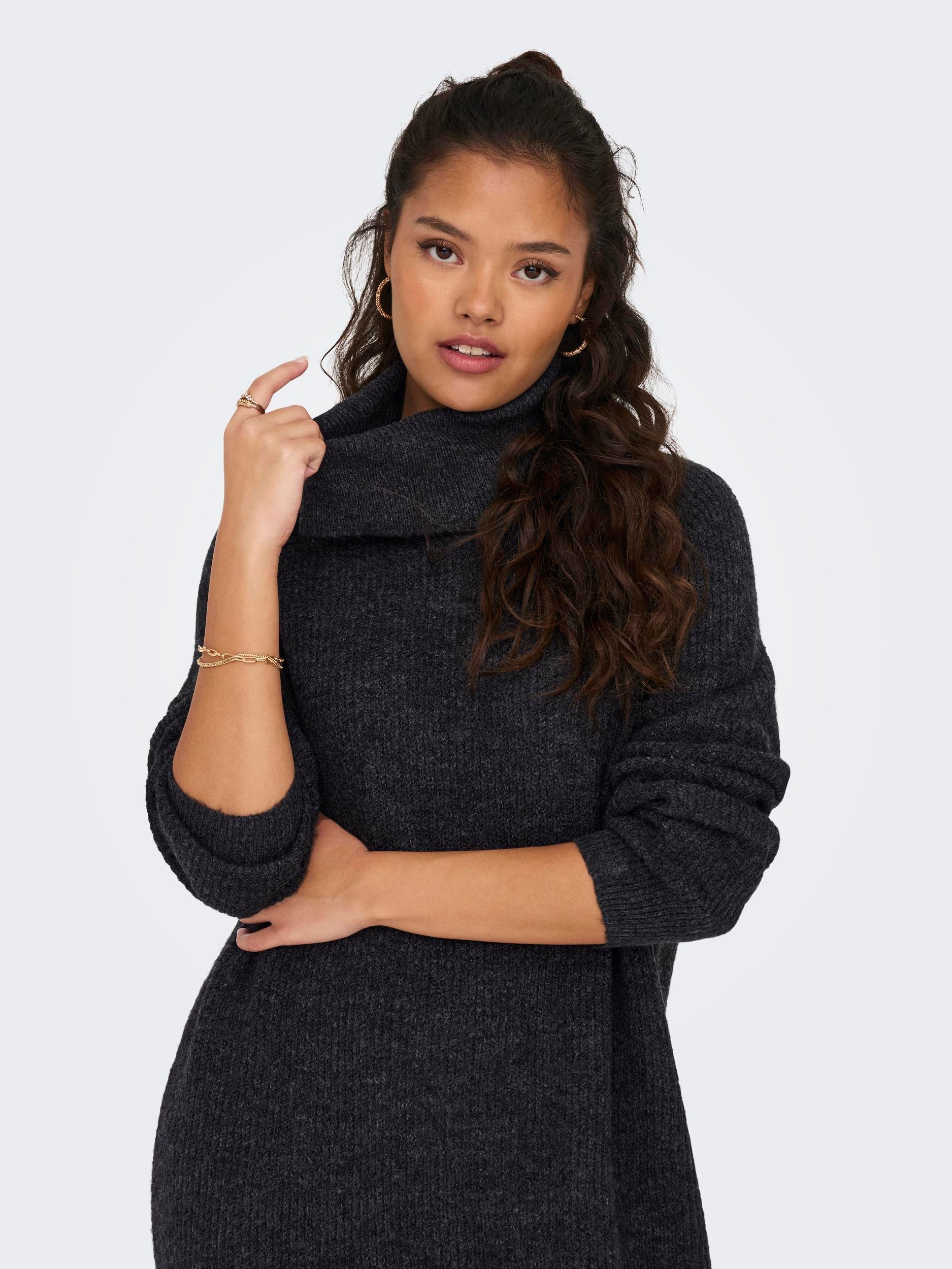 ONLY Strickkleid »ONLSILLY LS ROLLNECK DRESS BF KNT«, mit Rollkragen