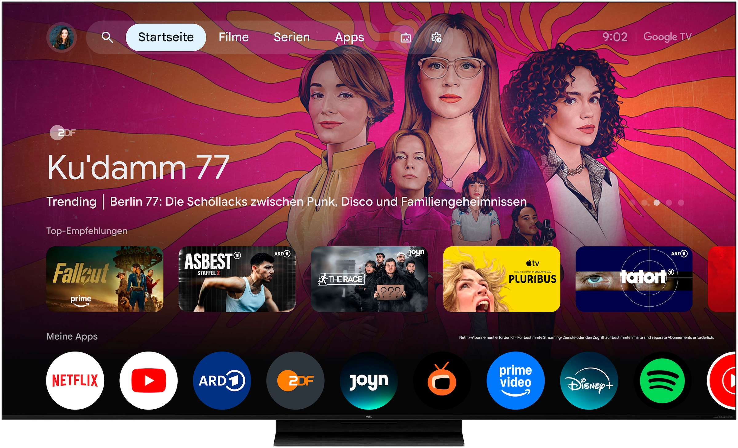 TCL Mini-LED-Fernseher »55C8LX1« 139 cm/55 ″ SQD-Mini LED, HDR 6000 Nits, 100%BT.2020, 144Hz, AiPQ Pro,Dolby Vision