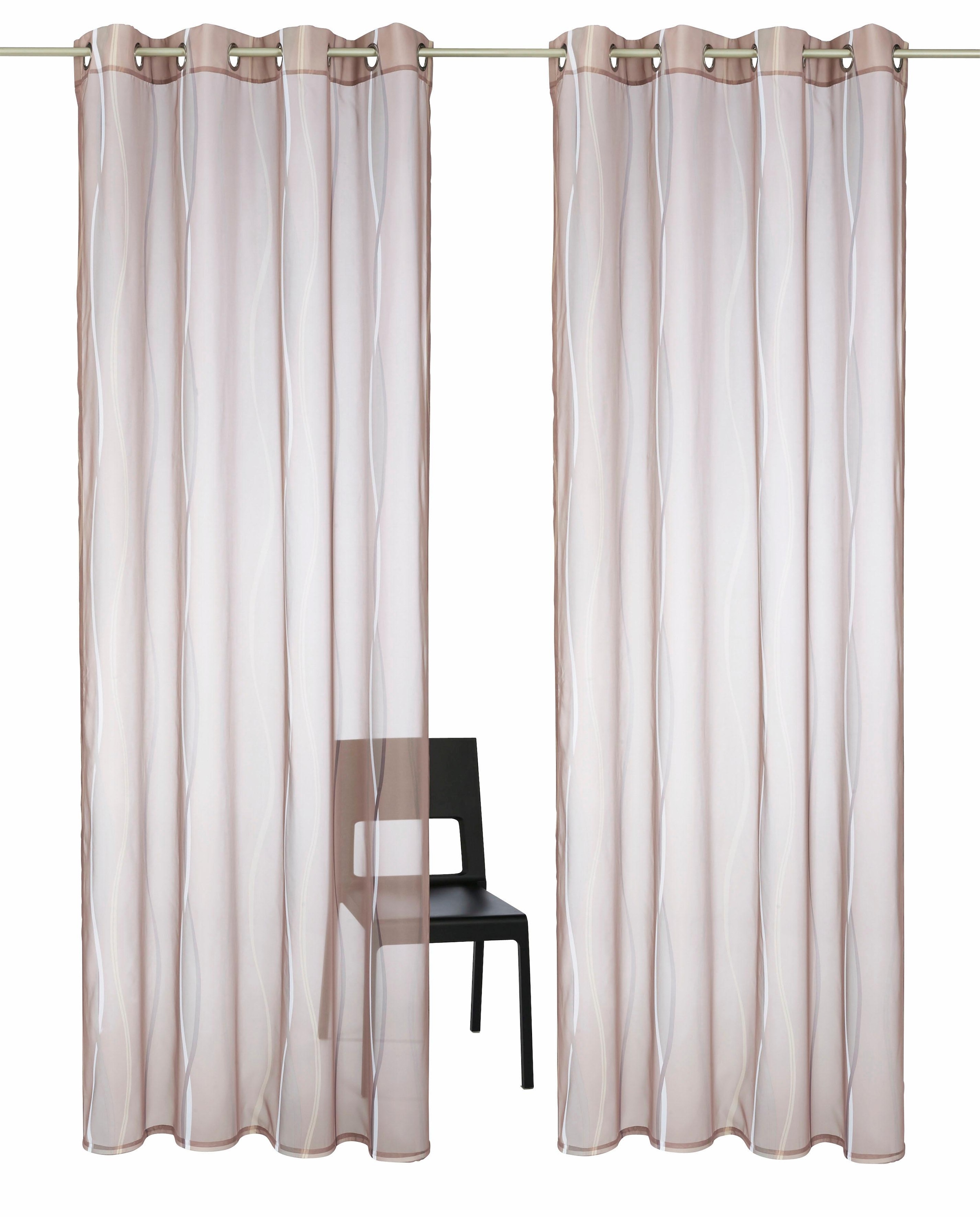 OTTO home Gardine »Dimona« Ösen 2 Stk. tlg. 2er-Set, transparent, Voile, Polyester