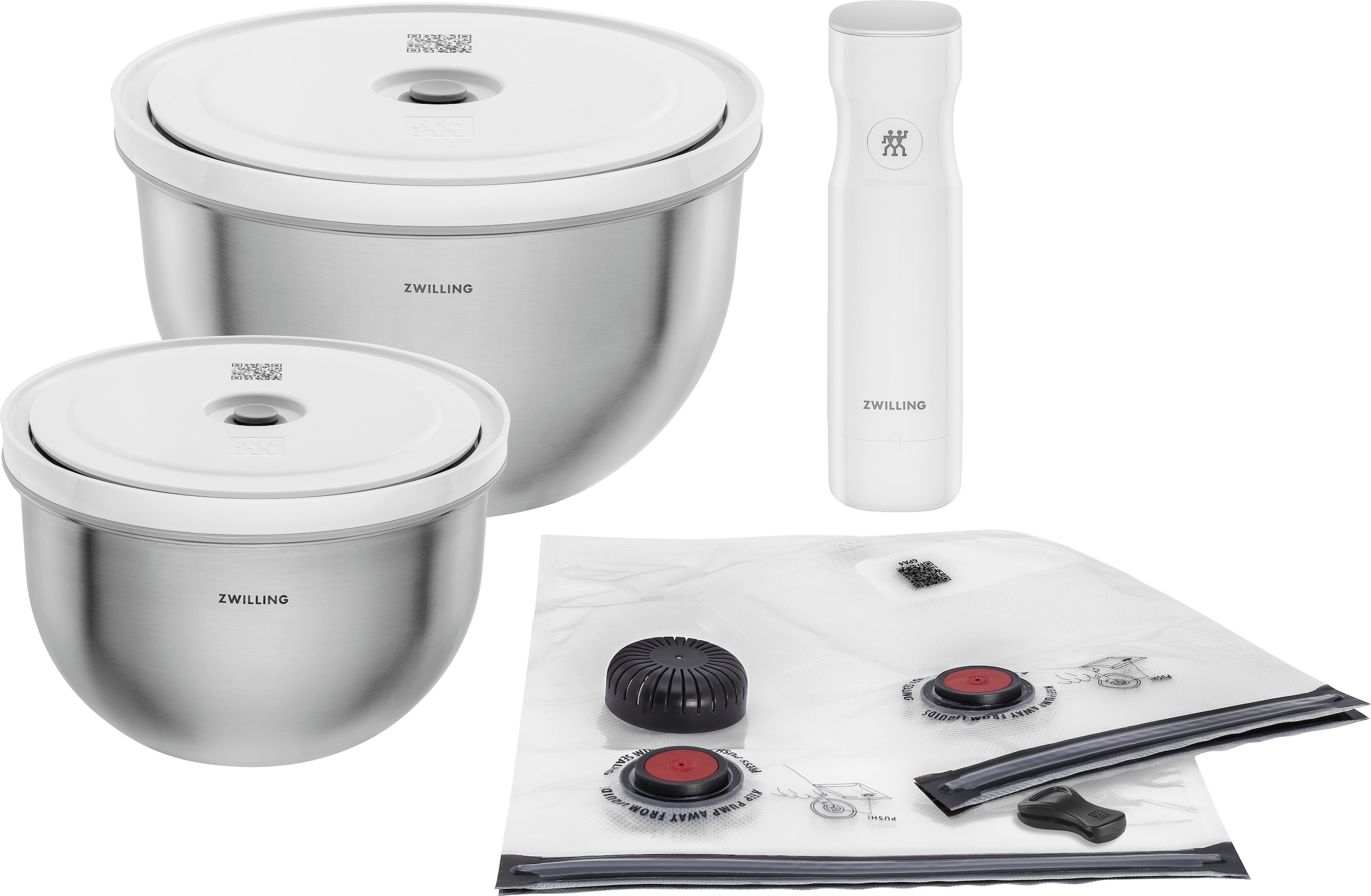 Zwilling Fresh&Save Bowl Vakuum Starter-Set 9.tlg. Edelstahl (1031015)
