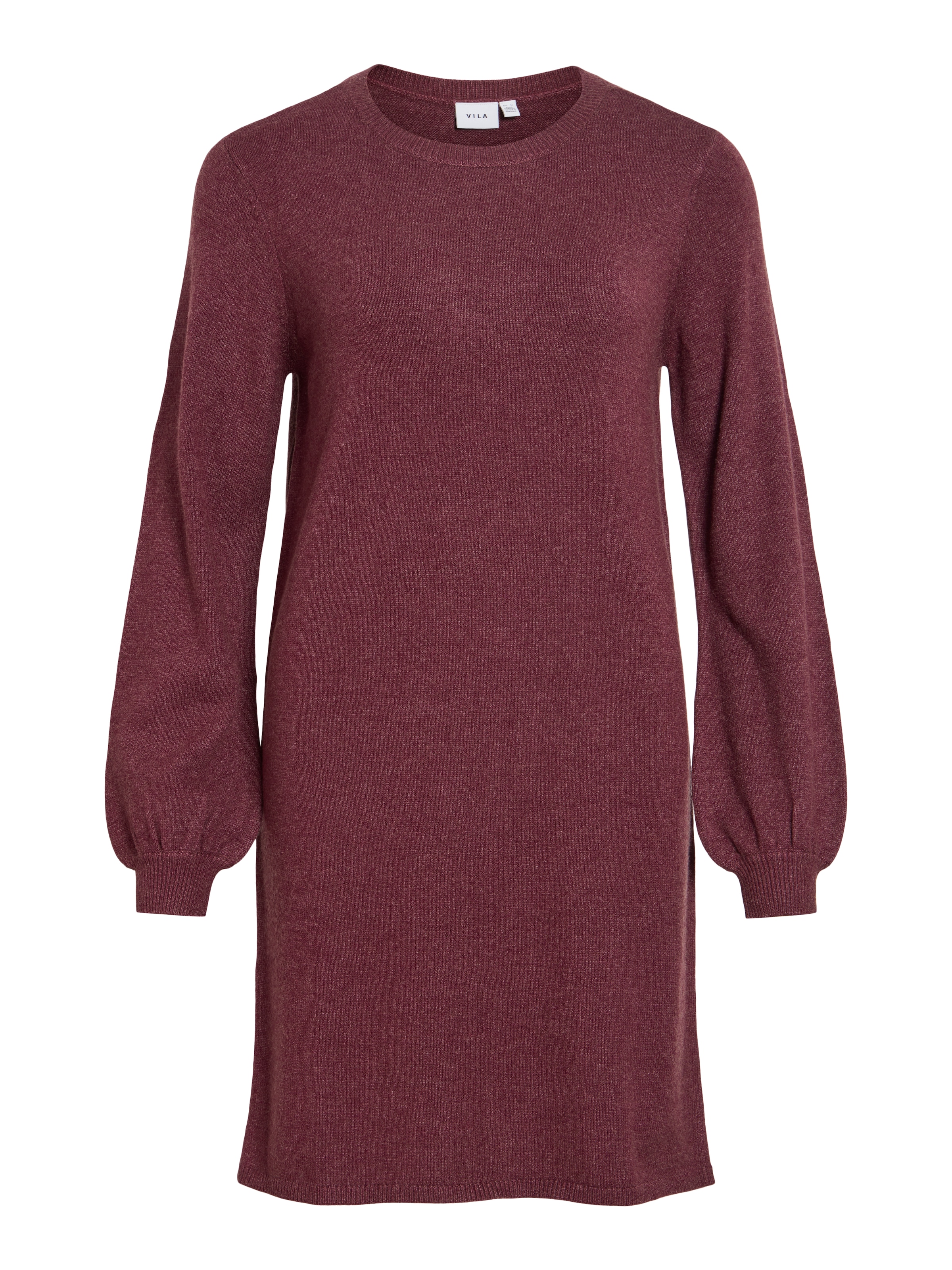 Vila Strickkleid »VIRIL L/S VOLUME SLEEVE KNIT DRESS-NOOS« Materialmix, normal geschnitten