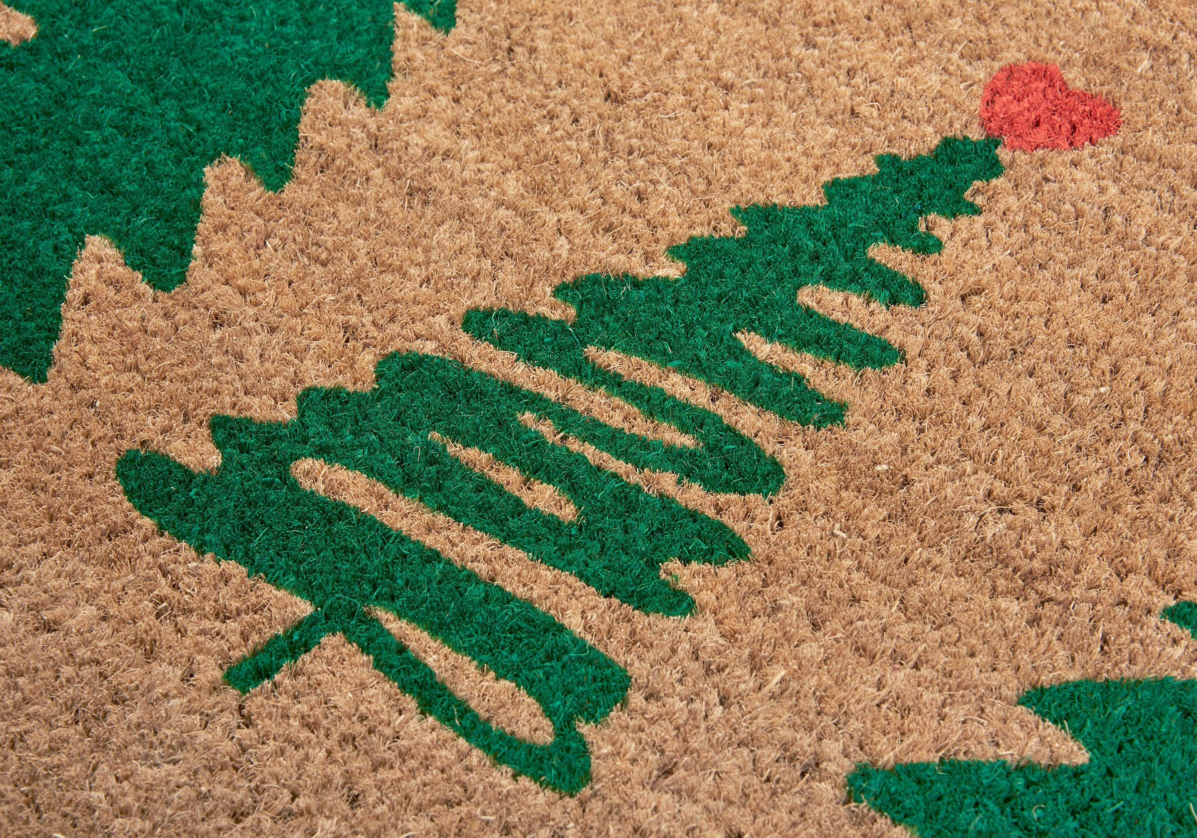 HANSE Home Fußmatte »Mix Mats Kokos Decorated Pine Trees«, rechteckig, 15 mm Höhe, Weihnachten, Schmutzfangmatte, Outdoor, Rutschfest, Innen, Kokosmatte