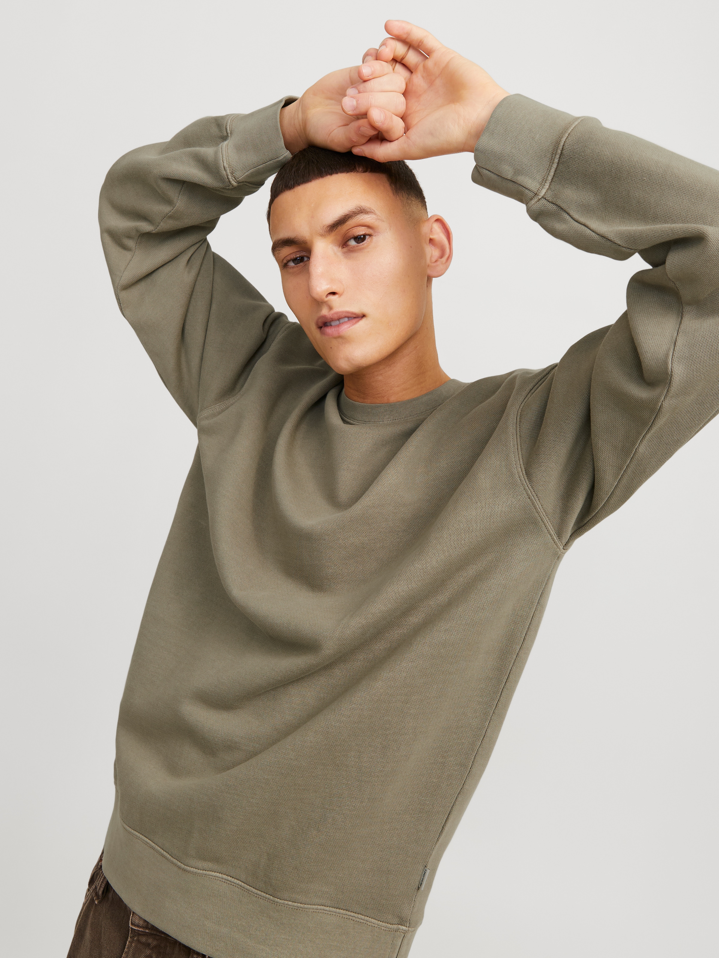 Jack & Jones Sweatshirt »JJECHARGE FADED SWEAT CREW NECK NOOS«, mit Rippbündchen