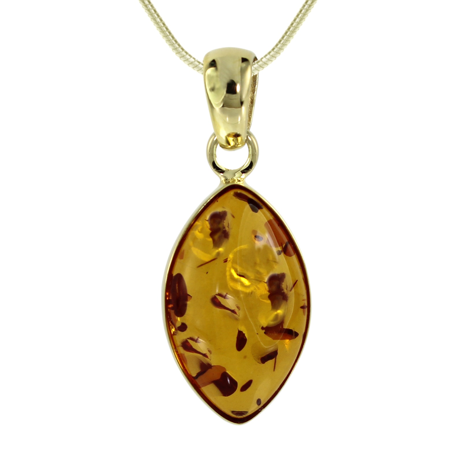 OSTSEE-SCHMUCK Kette mit Anhänger »- Macy - Silber 925/000, vergoldet - Bernstein«