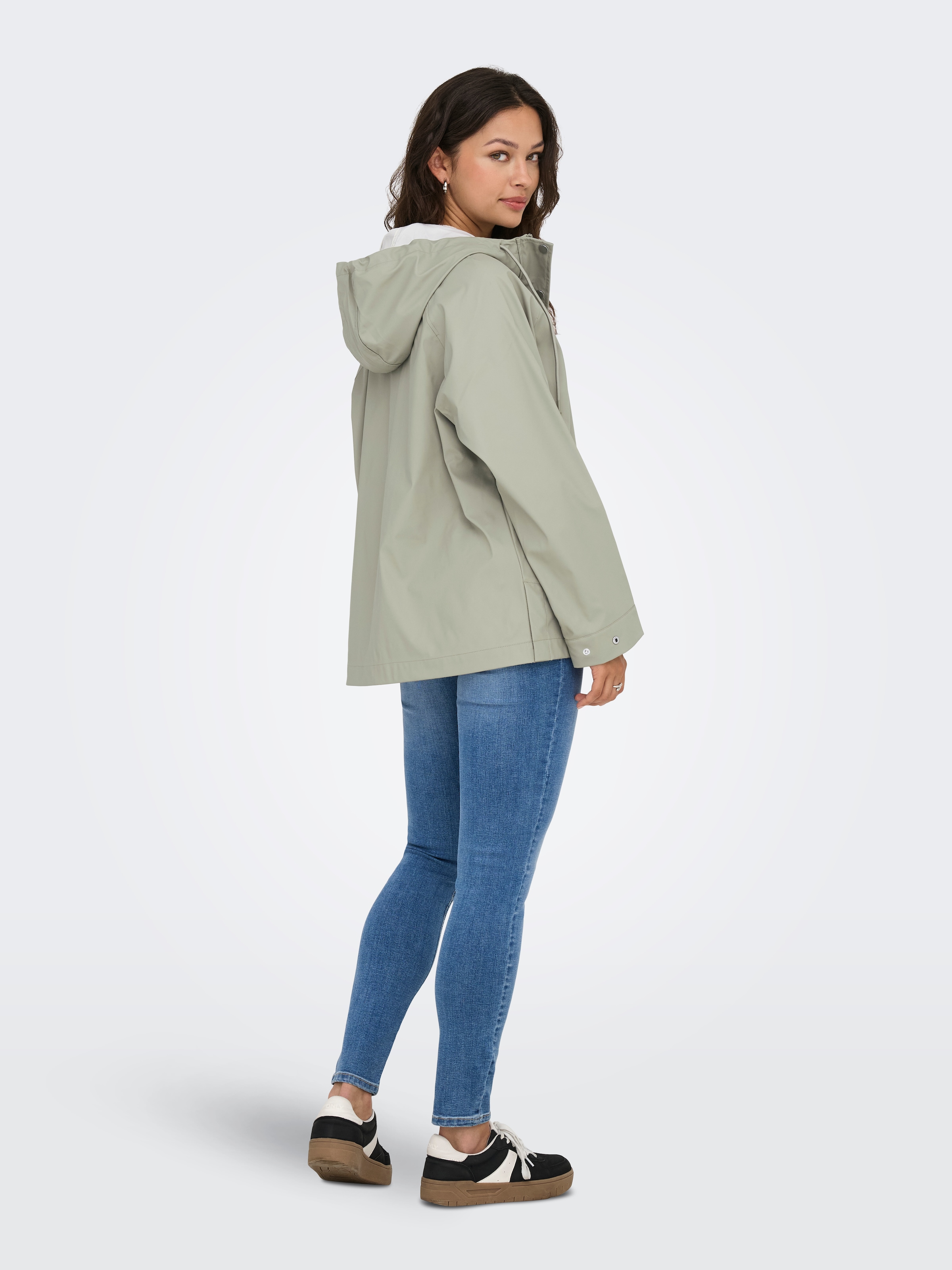 ONLY Allwetterjacke »ONLELISA SHORT RAINCOAT OTW«, mit Kapuze