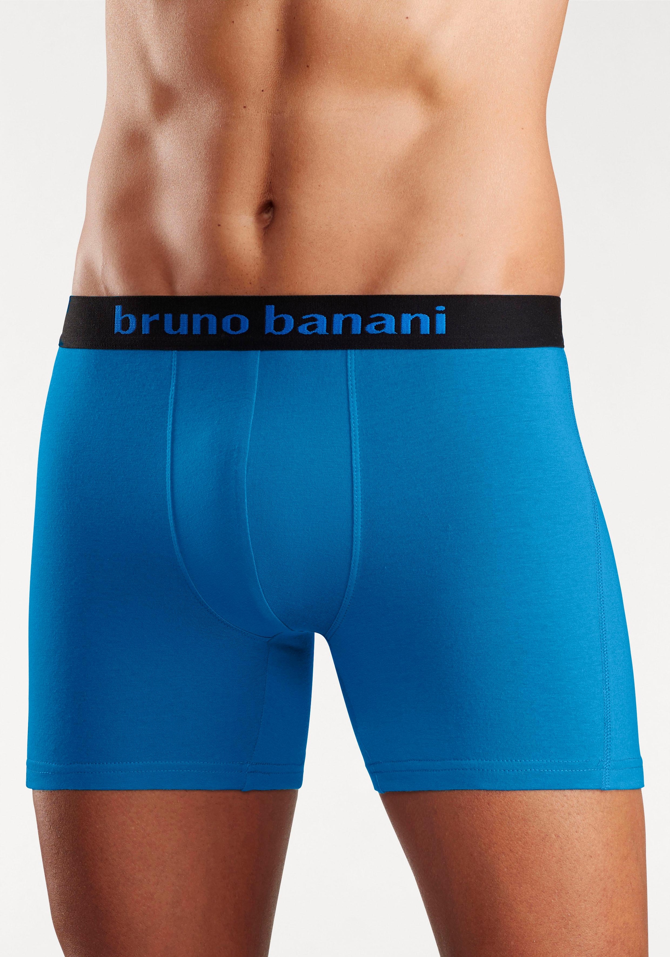 Bruno Banani Boxer »Boxershorts für Herren« Packung, 4 Stk. mit längerem Bein und auffälligen Logobund