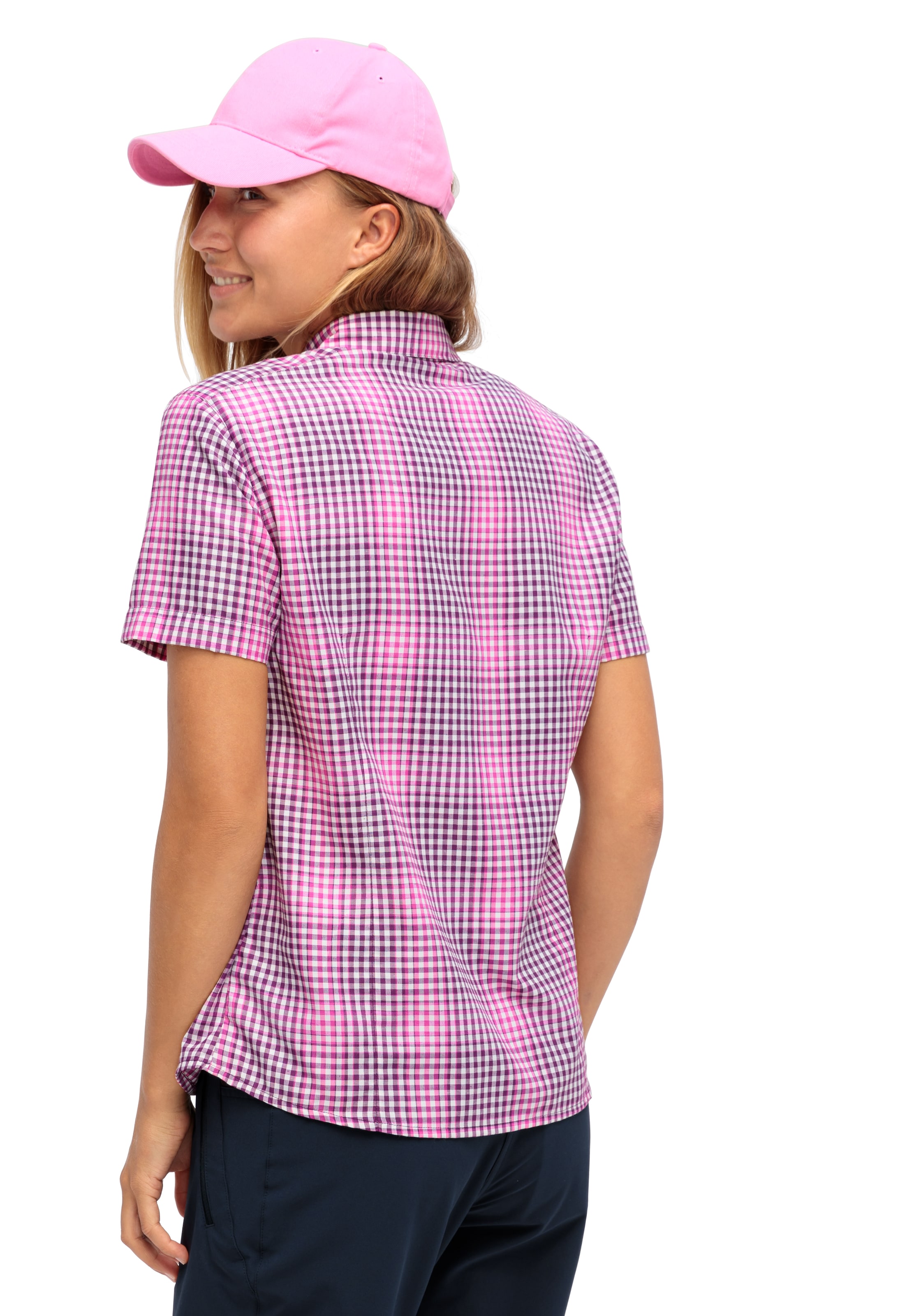 Maier Sports Karobluse, mit Hemdblusenkragen