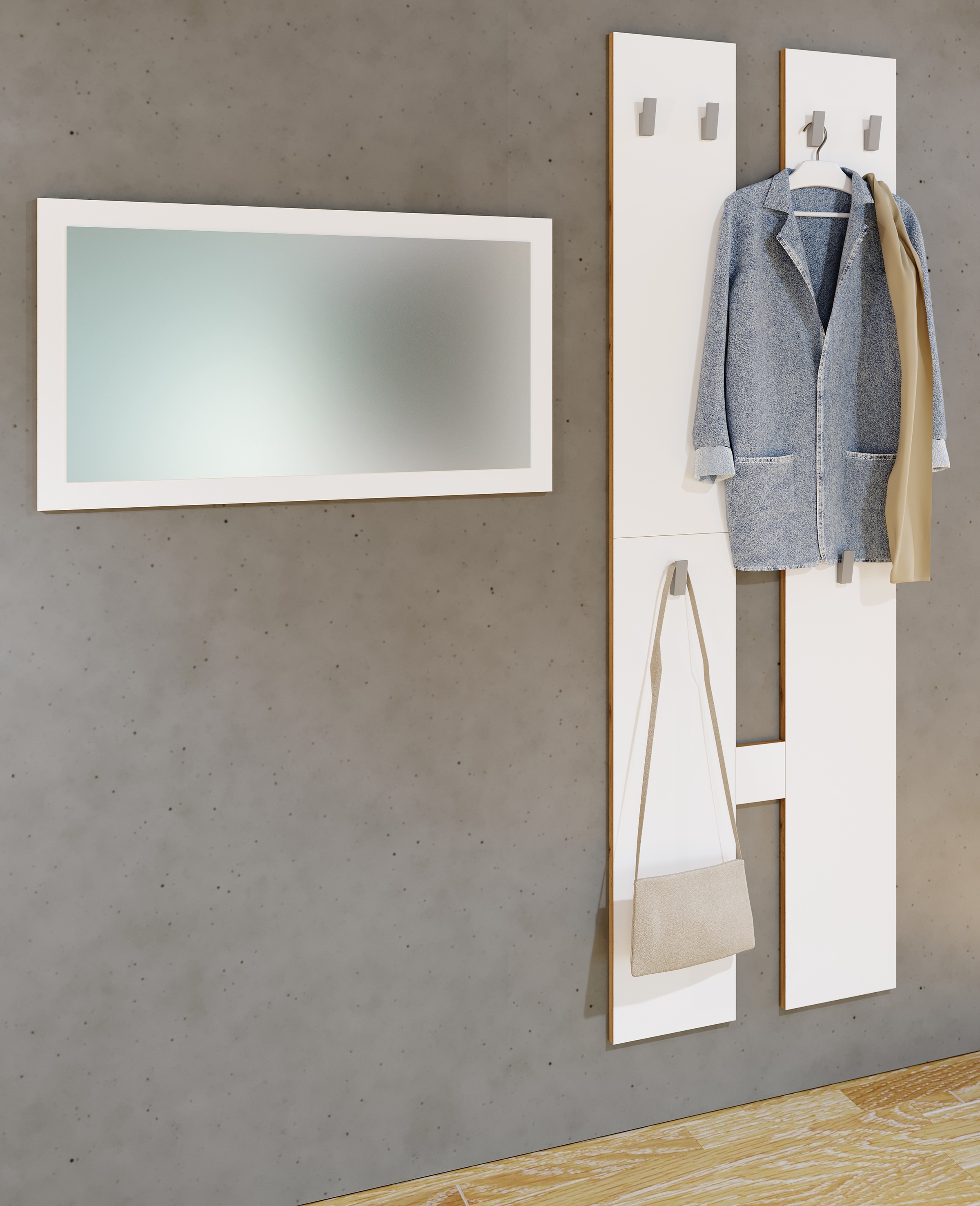 VCM Garderobenschrank »Holz Set Dielenmöbel Gardeobe Kleiderhaken Salia M«