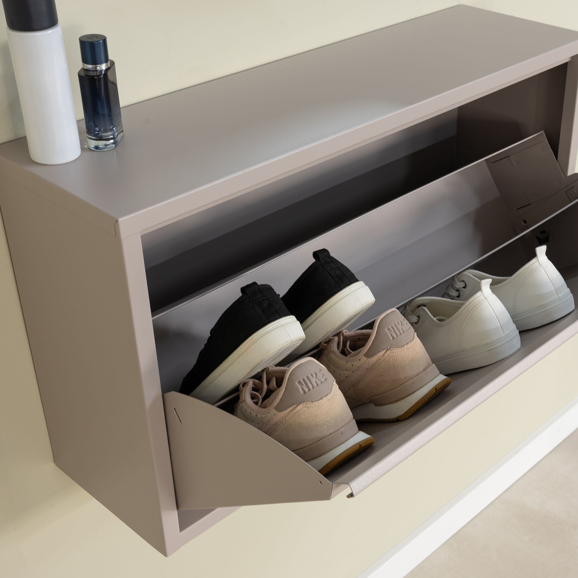 Spinder Design Schuhschrank »BILLY 1« Stahlschuhschrank mit Doppelfach
