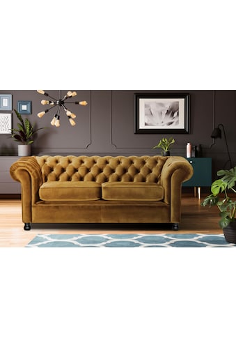 Chesterfield-Sofa »Chesterfield Home 3-Sitzer B/T/H: 192/87/75 cn«, mit edler...