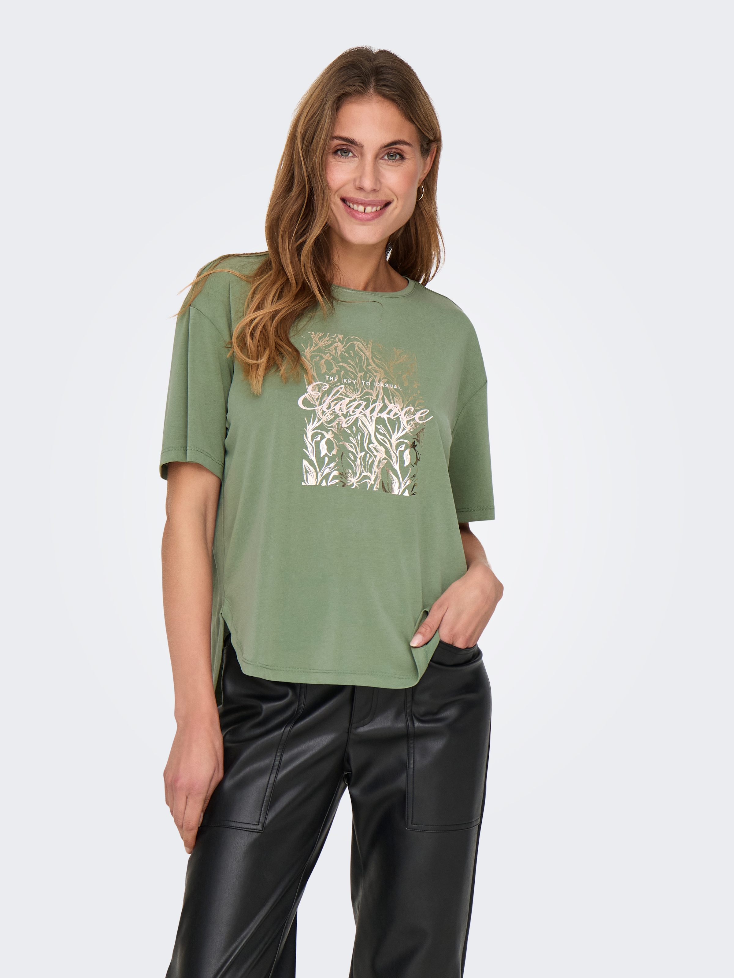 ONLY Kurzarmshirt »ONLFREE LIFE S/S BOTANICAL TOP BOX JRS«