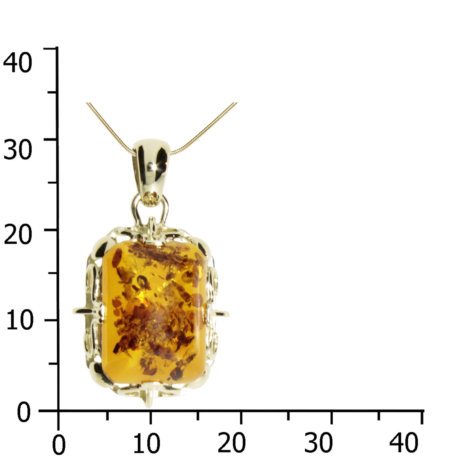 OSTSEE-SCHMUCK Kette mit Anhänger »- Herta - Silber 925/000, vergoldet - Bernstein«
