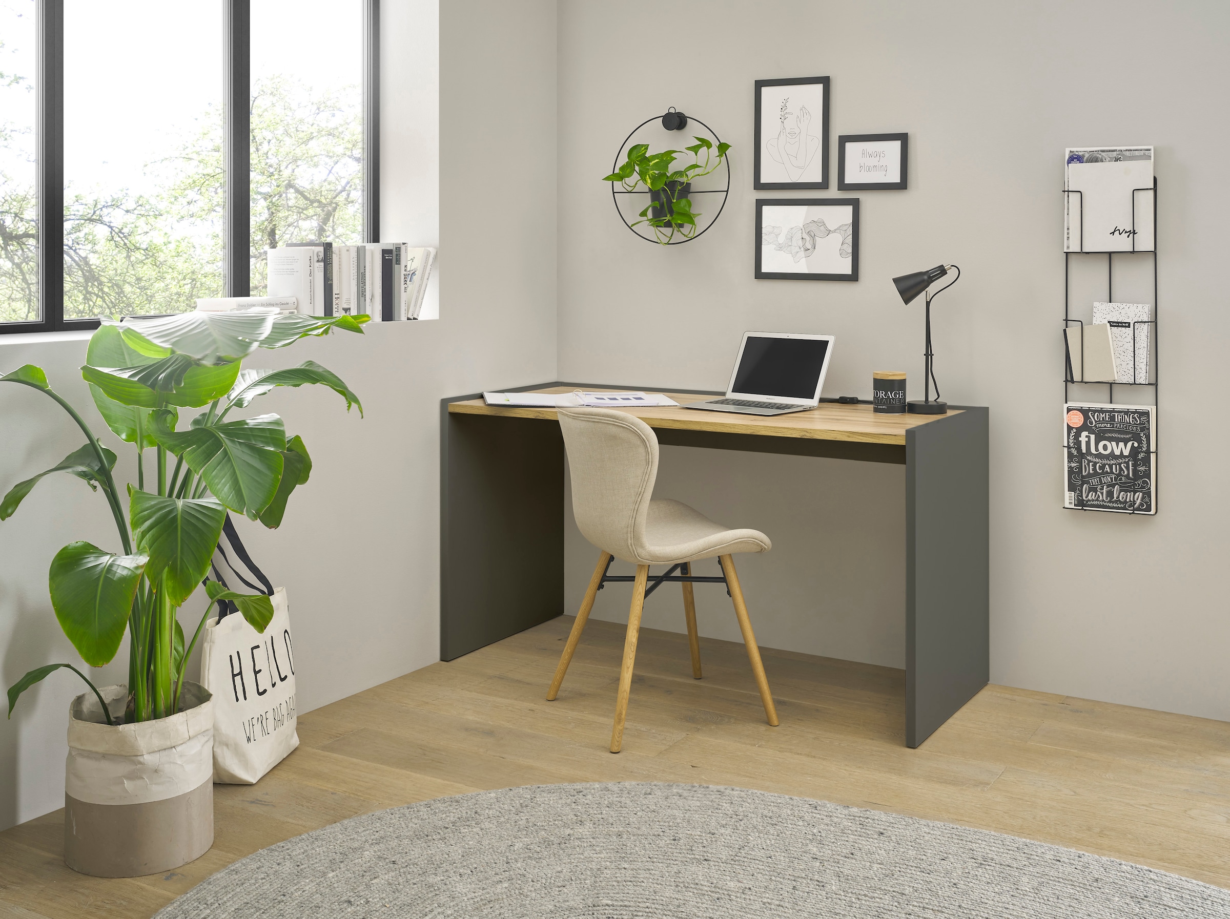 INOSIGN Schreibtisch »CiTY/GiRON«, zeitlos moderner Computertisch, wohnliches Home Office, Breite 143 cm