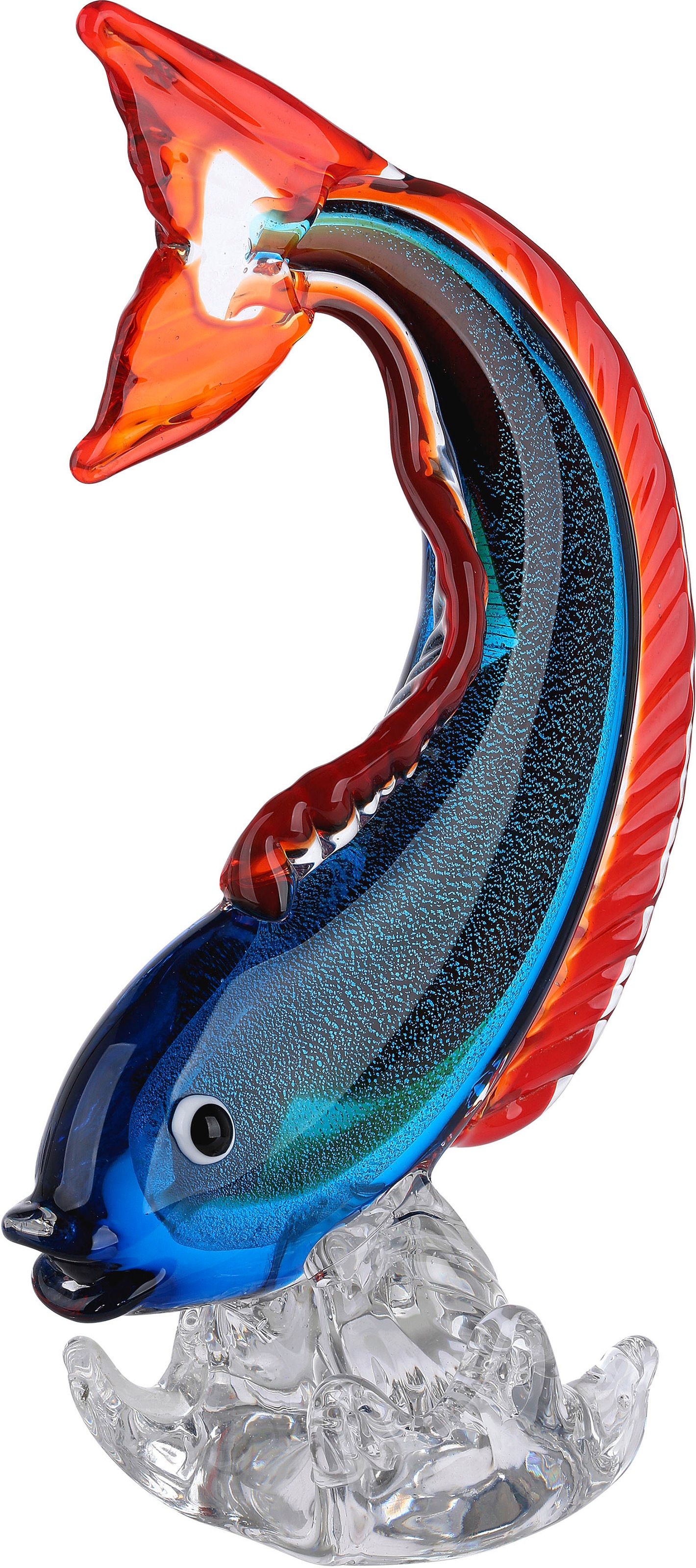 GILDE GLAS art Dekofigur »Skulptur Fisch«, blau, Glas auf Raten kaufen | Tierfiguren