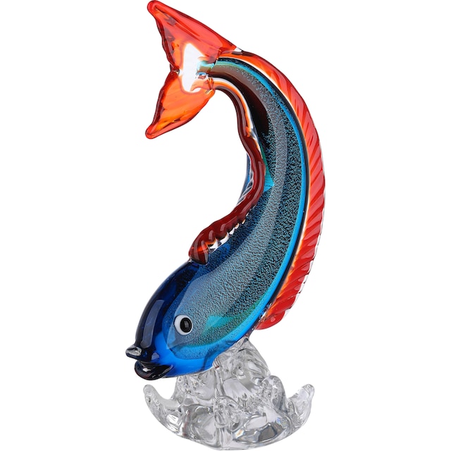 GILDE GLAS art Dekofigur »Skulptur Fisch«, blau, Glas auf Raten kaufen