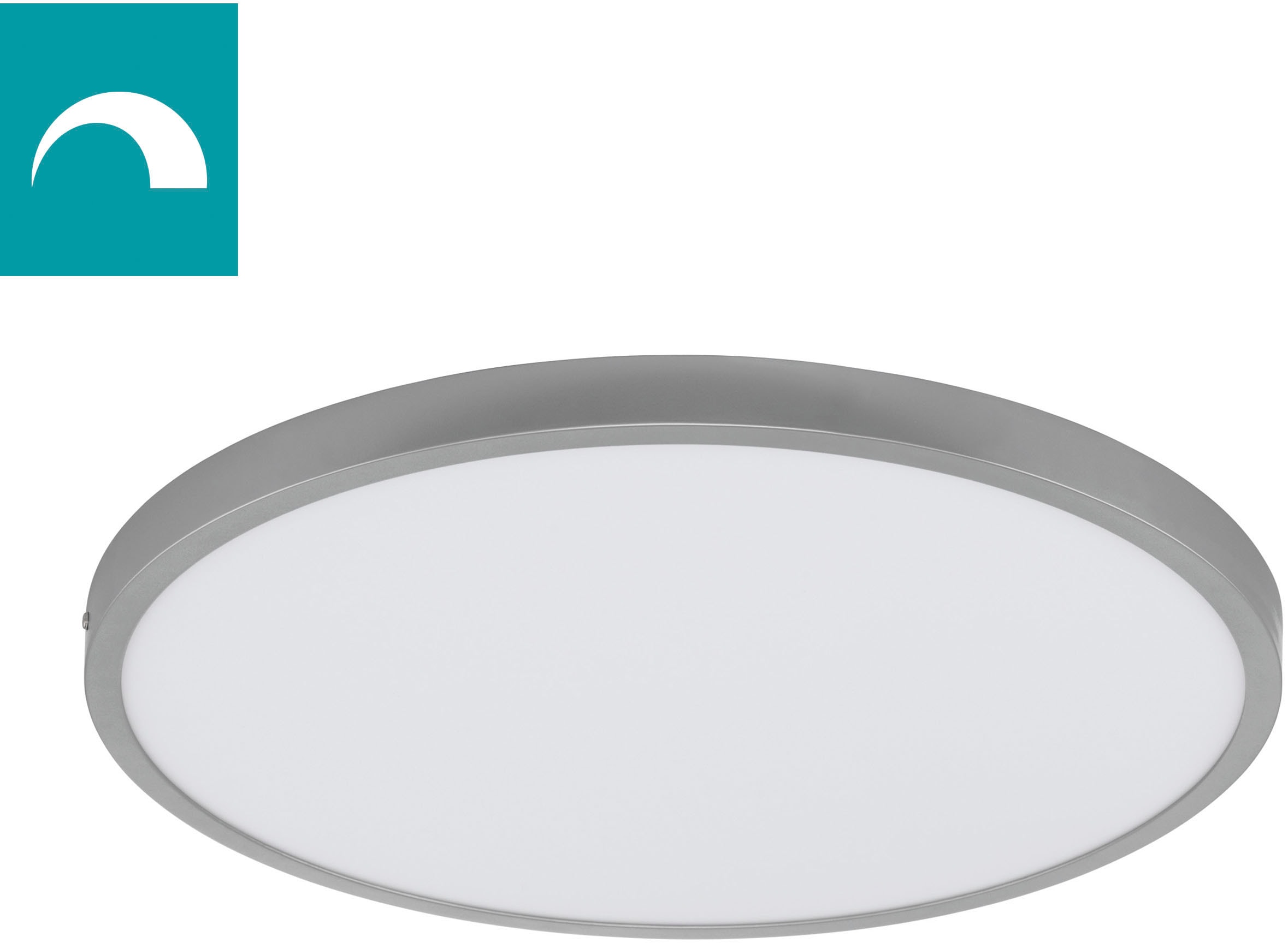 EGLO Aufbauleuchte »FUEVA 1«, 1 flammig, Leuchtmittel LED-Board | LED fest integriert, schlankes Design, nur 3 cm hoch, Durchm. 50 cm