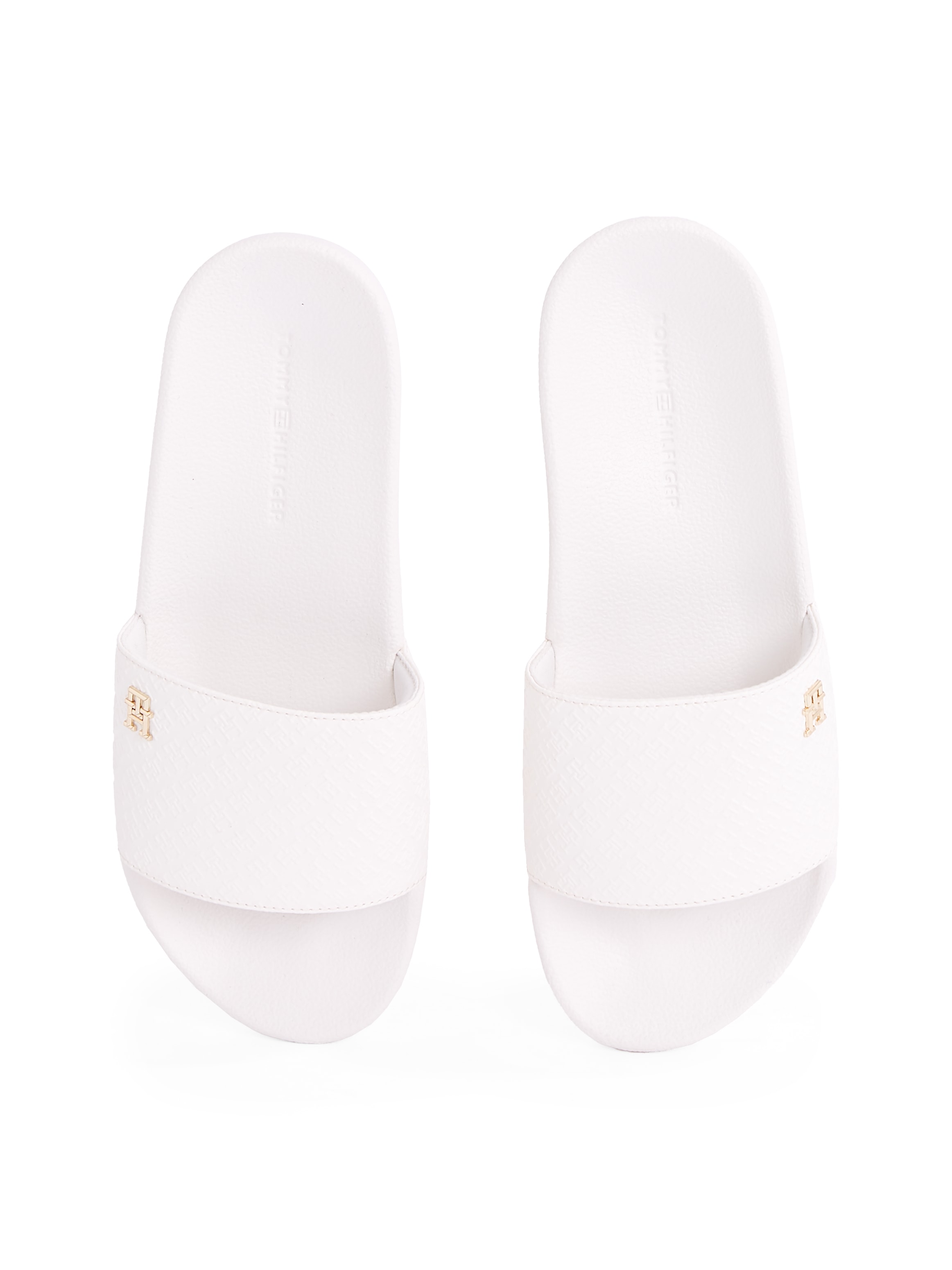 Tommy Hilfiger Pantolette »TH MONOGRAM POOLSIDE«, Bequemschuh, Sommerschuh, Schlupfschuh mit TH-Schmuckelement