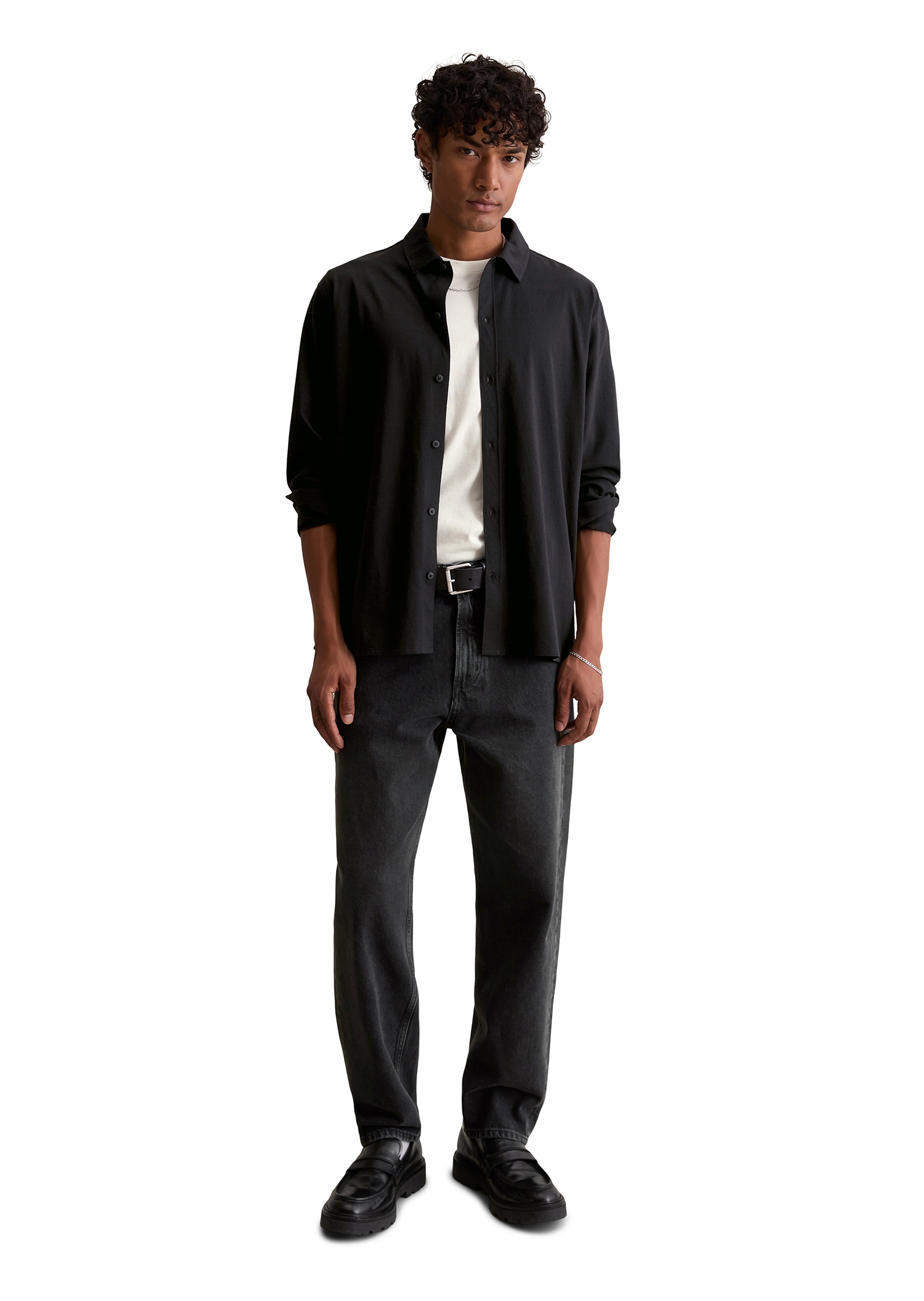 Marc O'Polo DENIM Langarmhemd »relaxed fit aus reiner Bio-Baumwolle«