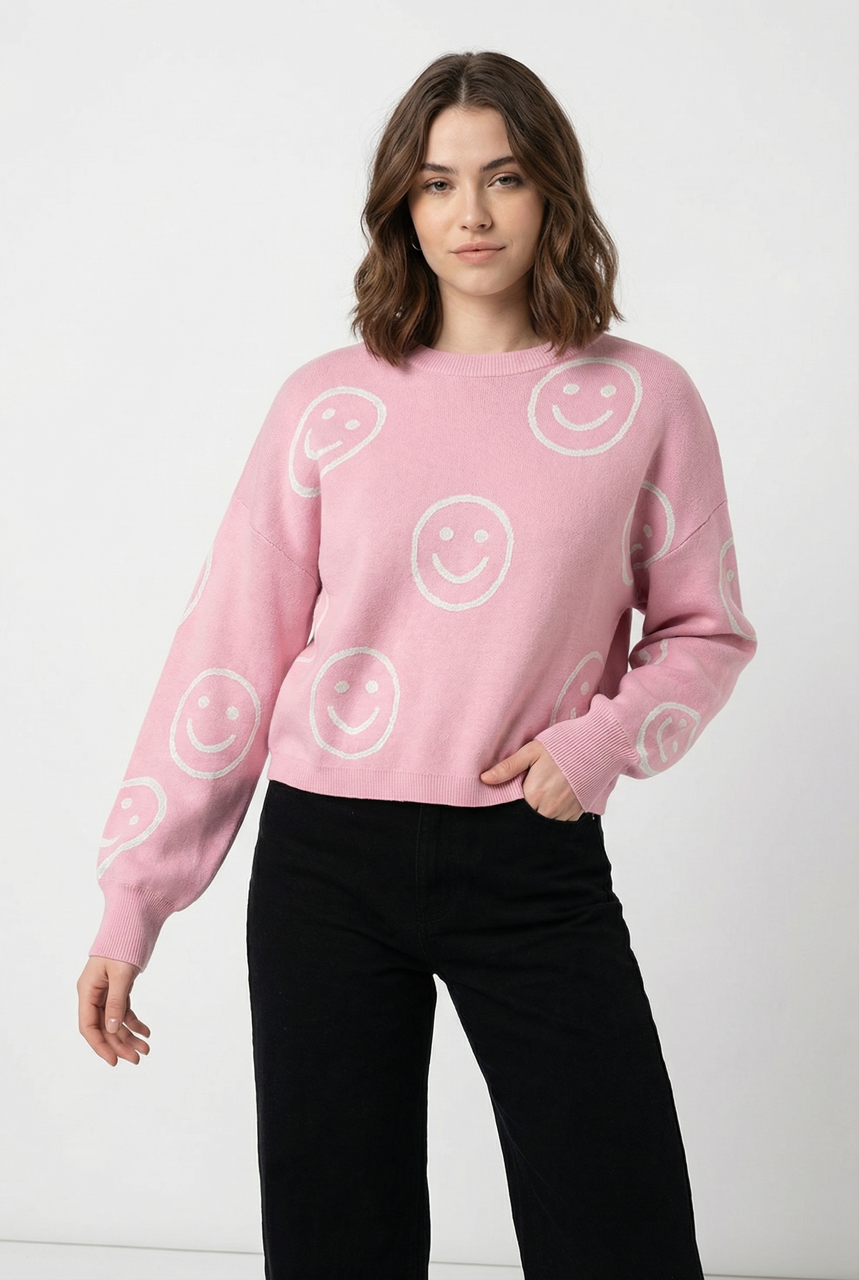 ONLY Strickpullover »ONLMONTANA LS JQ O-NECK CC KNT« mit Rippbündchen