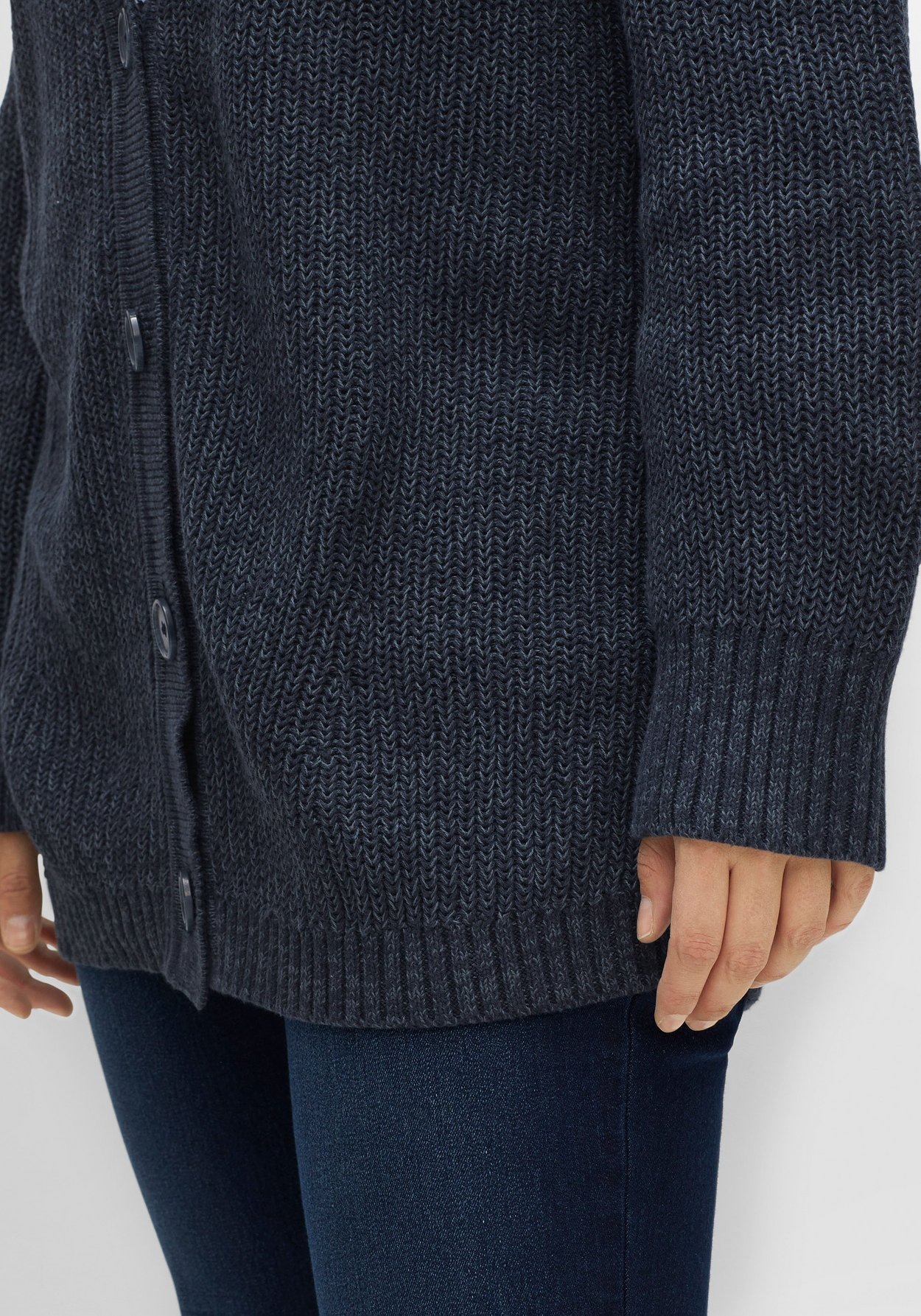 Sheego Cardigan »Strickjacke in Perlfangstruktur, aus Baumwolle«, in Perlfangstruktur, aus Baumwolle
