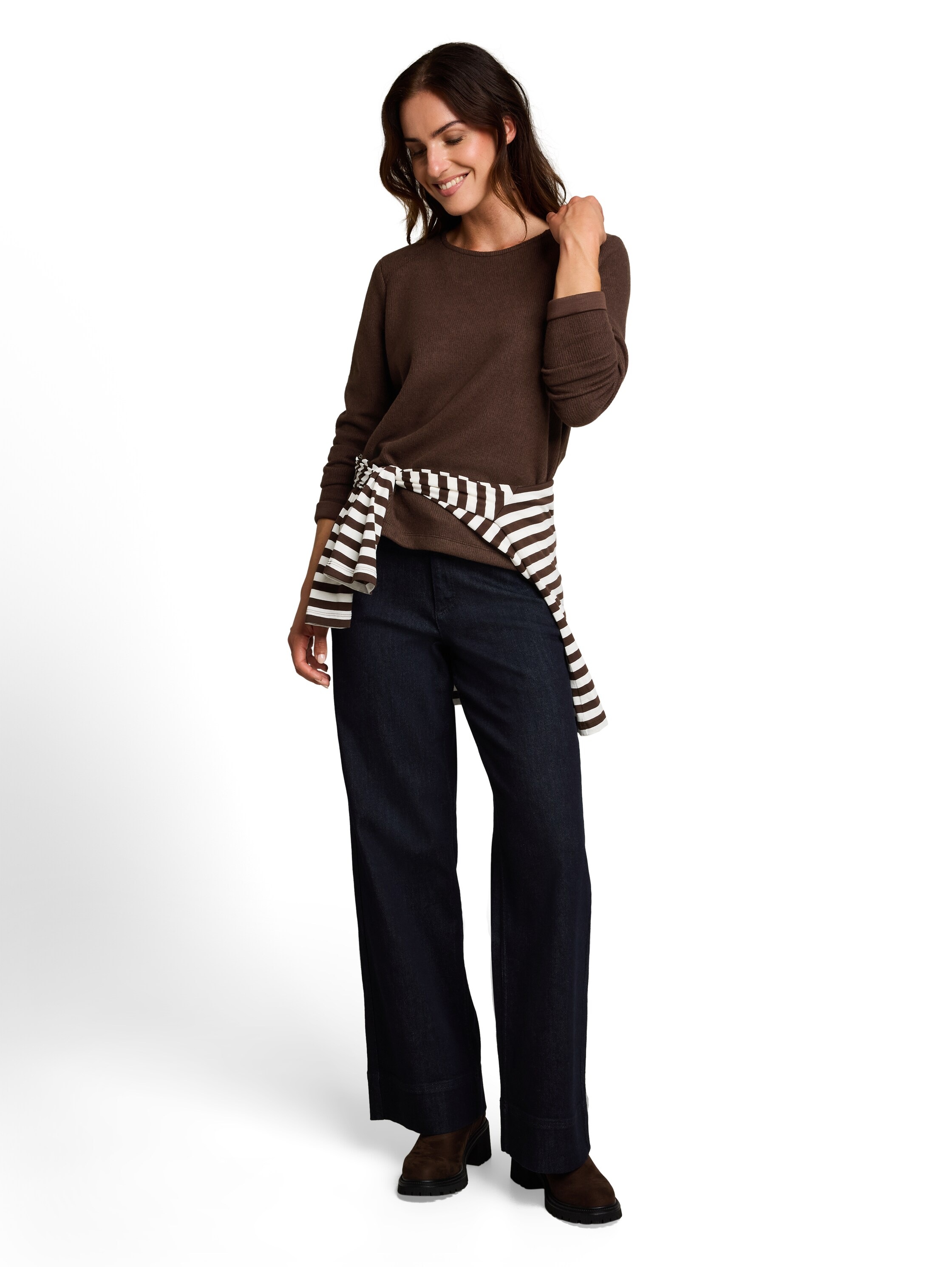 TOM TAILOR Sweater , mit feiner Rippstruktur / Rollkanten / Rundhals
